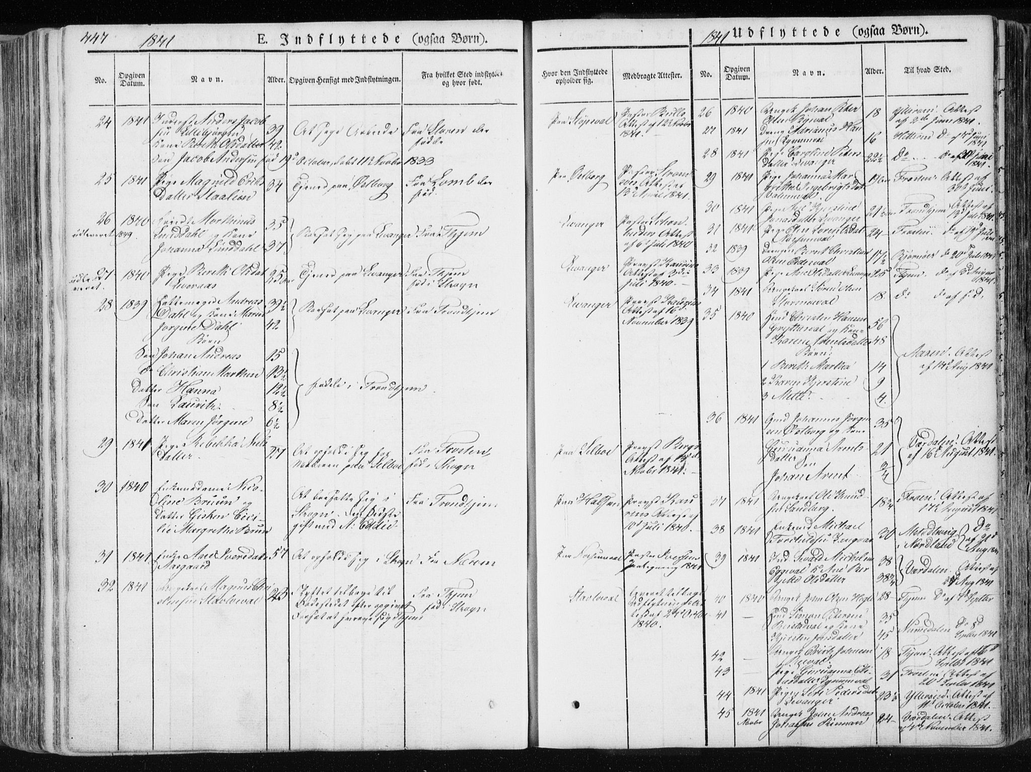Ministerialprotokoller, klokkerbøker og fødselsregistre - Nord-Trøndelag, SAT/A-1458/717/L0154: Parish register (official) no. 717A06 /1, 1836-1849, p. 447