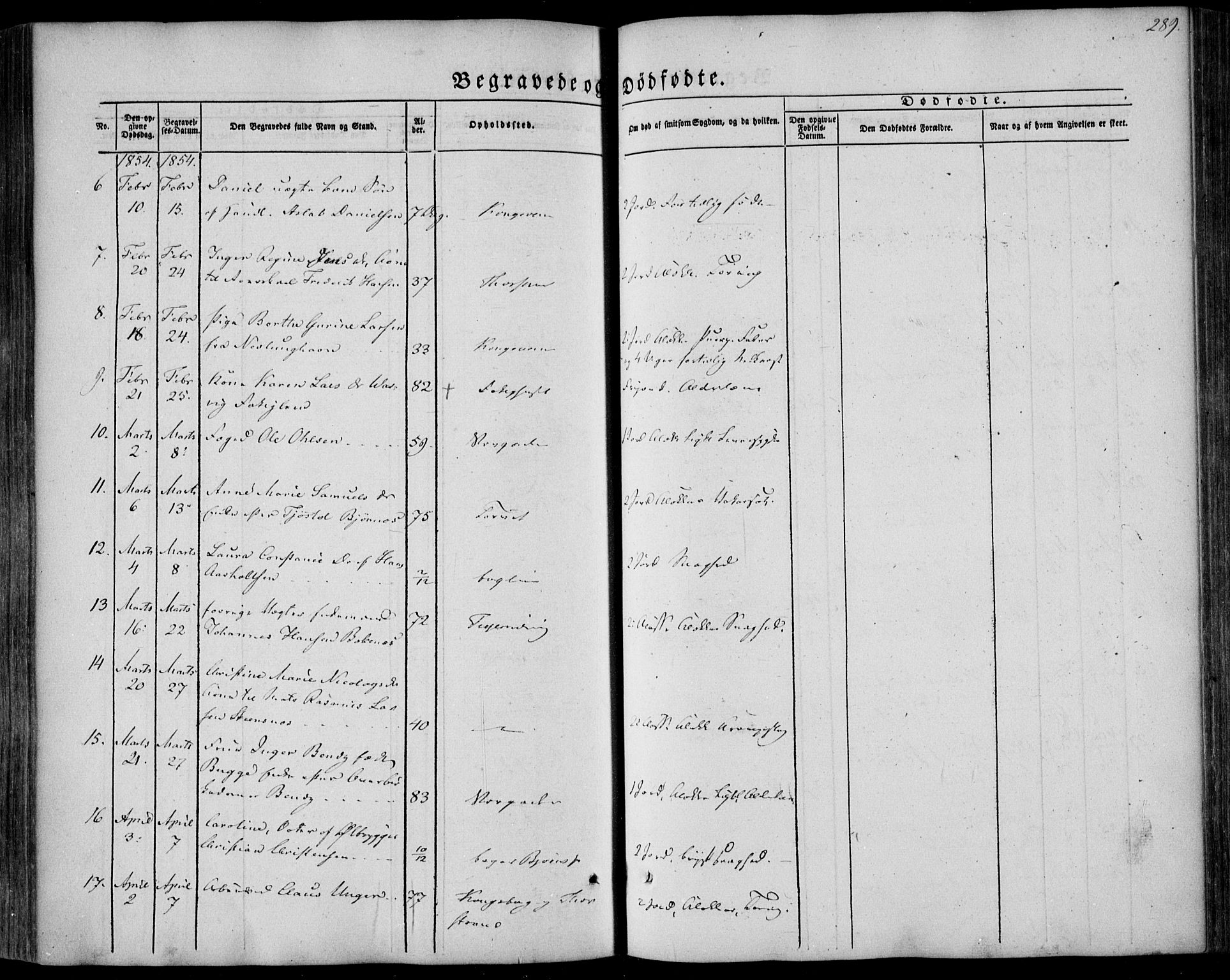 Larvik kirkebøker, AV/SAKO-A-352/F/Fa/L0003: Parish register (official) no. I 3, 1848-1856, p. 289