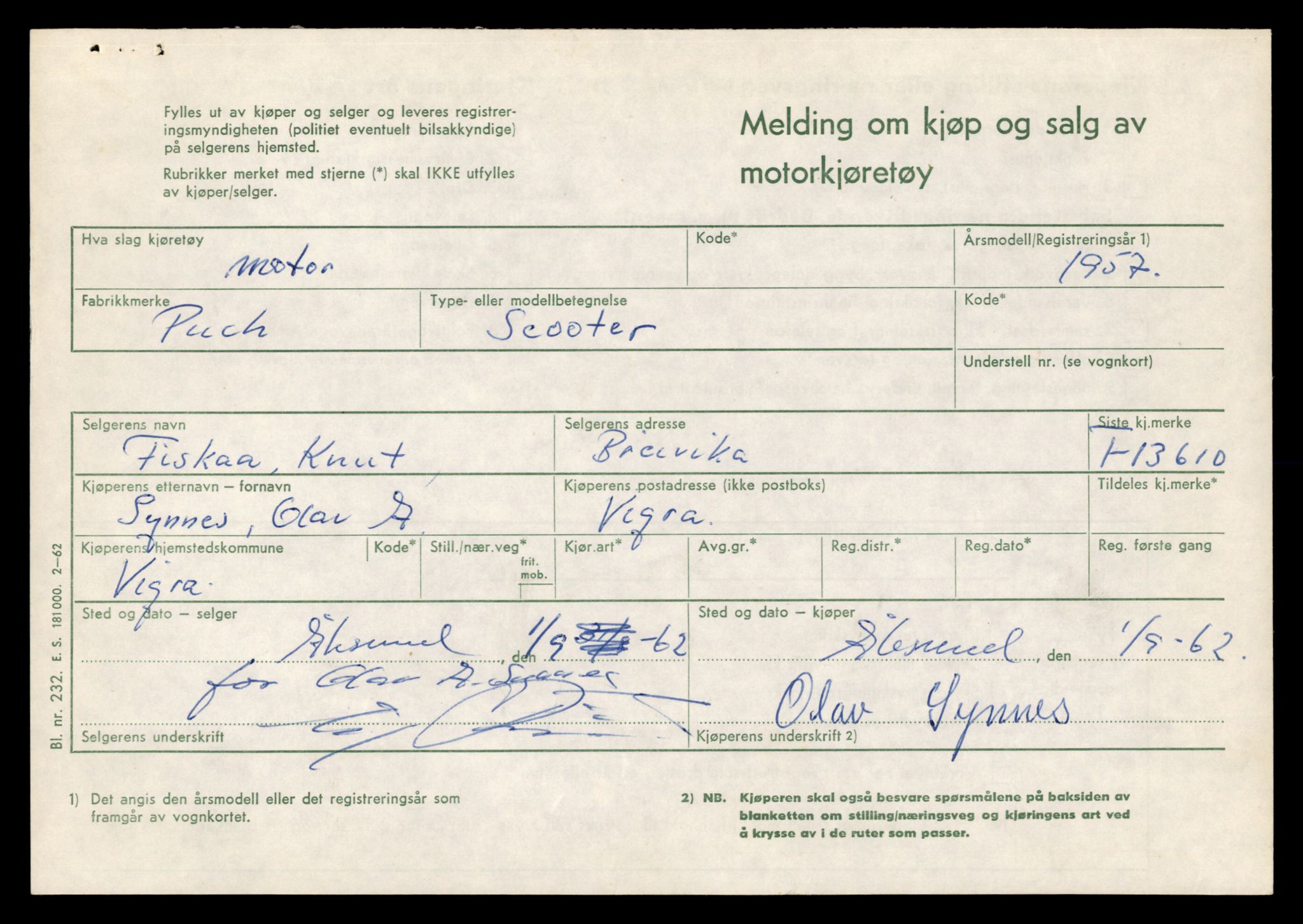 Møre og Romsdal vegkontor - Ålesund trafikkstasjon, AV/SAT-A-4099/F/Fe/L0040: Registreringskort for kjøretøy T 13531 - T 13709, 1927-1998, p. 1434