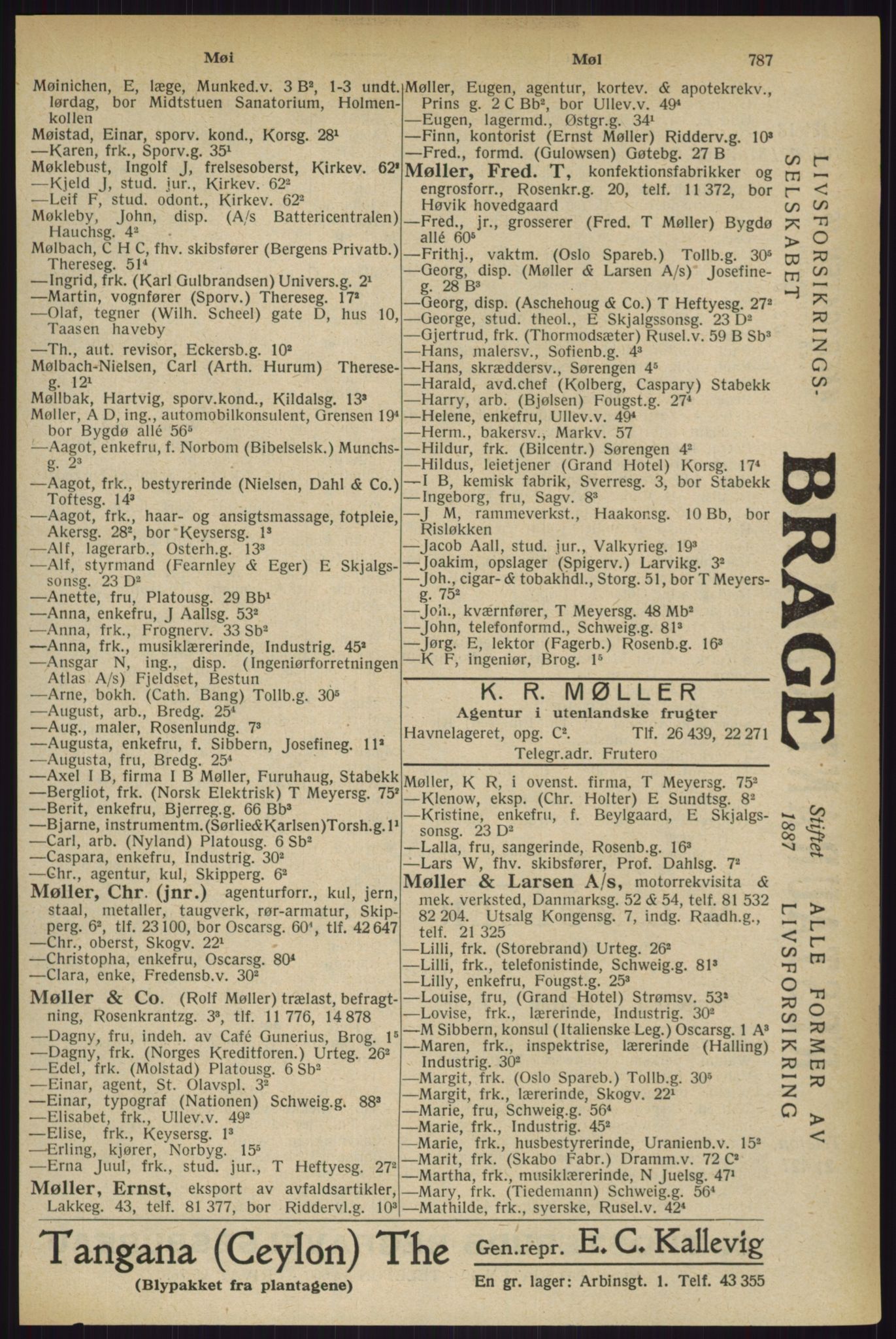 Kristiania/Oslo adressebok, PUBL/-, 1927, p. 787