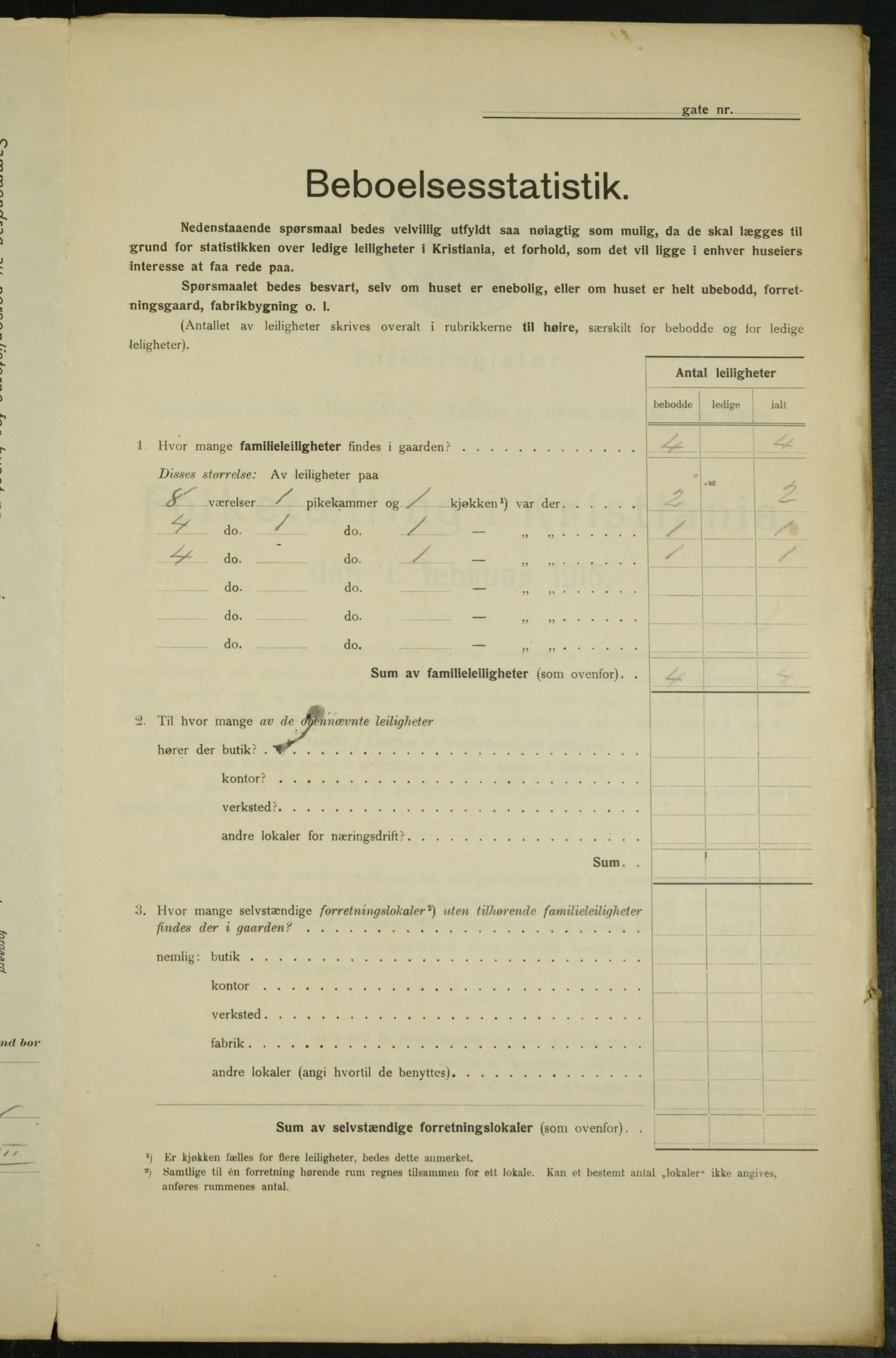 OBA, Municipal Census 1915 for Kristiania, 1915, p. 81064