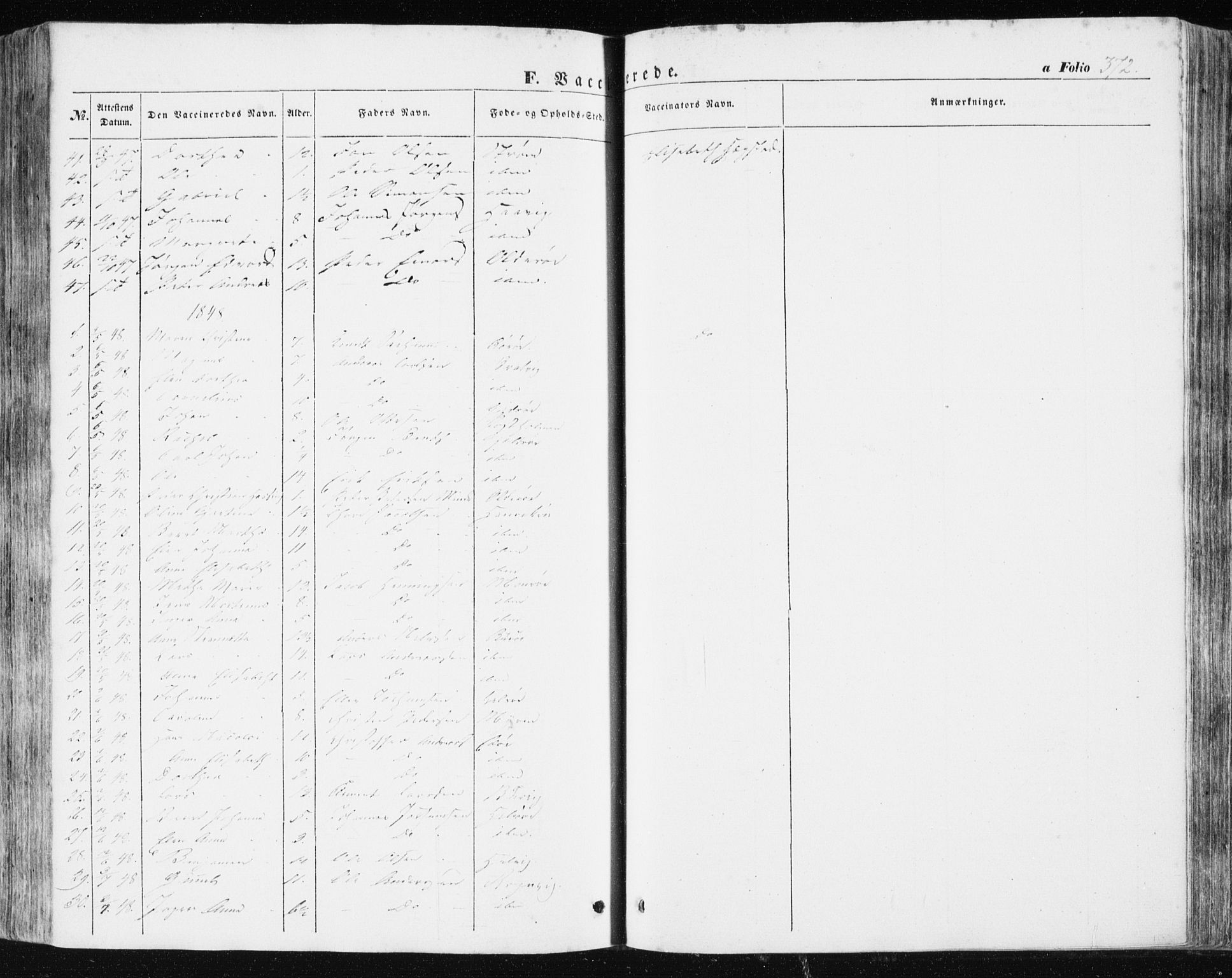 Ministerialprotokoller, klokkerbøker og fødselsregistre - Sør-Trøndelag, SAT/A-1456/634/L0529: Parish register (official) no. 634A05, 1843-1851, p. 372