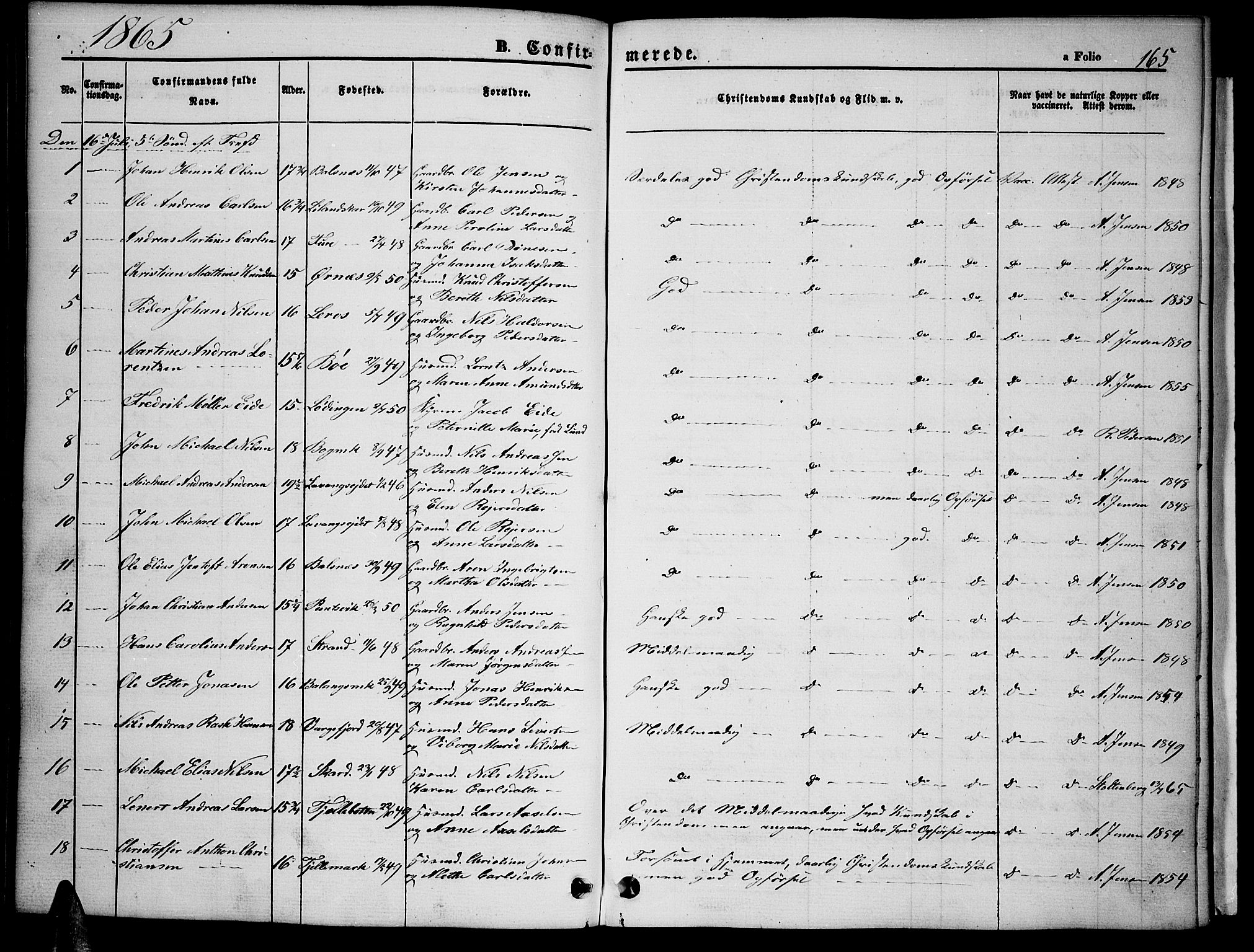Ministerialprotokoller, klokkerbøker og fødselsregistre - Nordland, AV/SAT-A-1459/863/L0912: Parish register (copy) no. 863C02, 1858-1876, p. 165