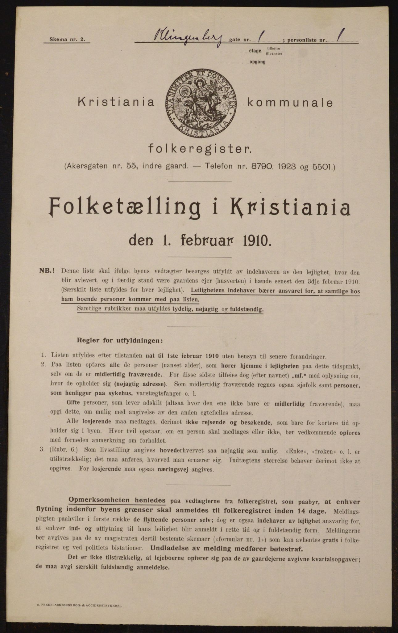 OBA, Municipal Census 1910 for Kristiania, 1910, p. 50393