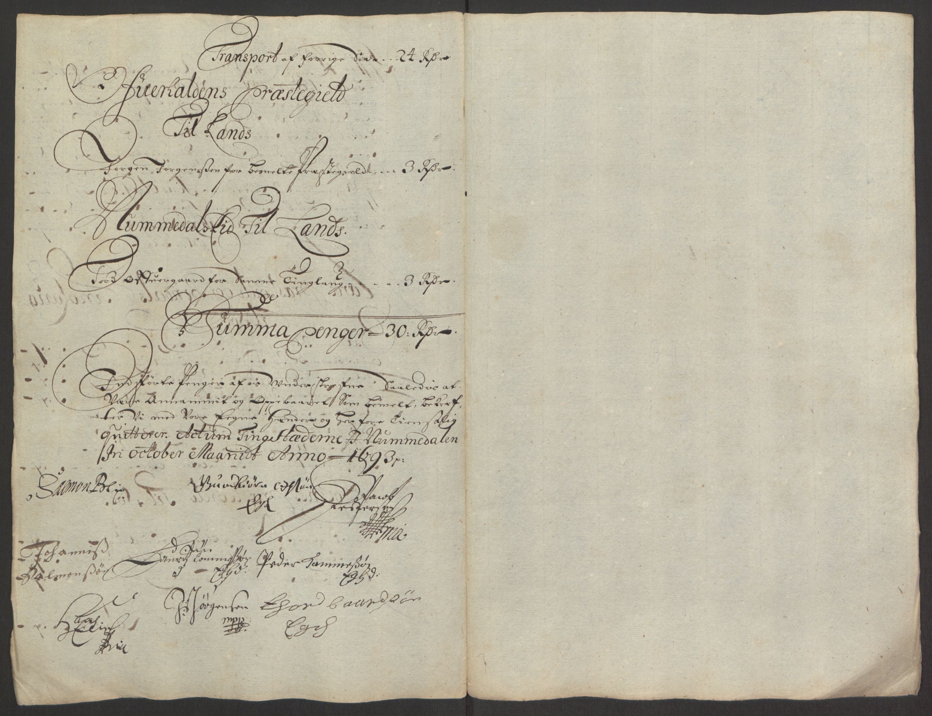 Rentekammeret inntil 1814, Reviderte regnskaper, Fogderegnskap, RA/EA-4092/R64/L4424: Fogderegnskap Namdal, 1692-1695, p. 312