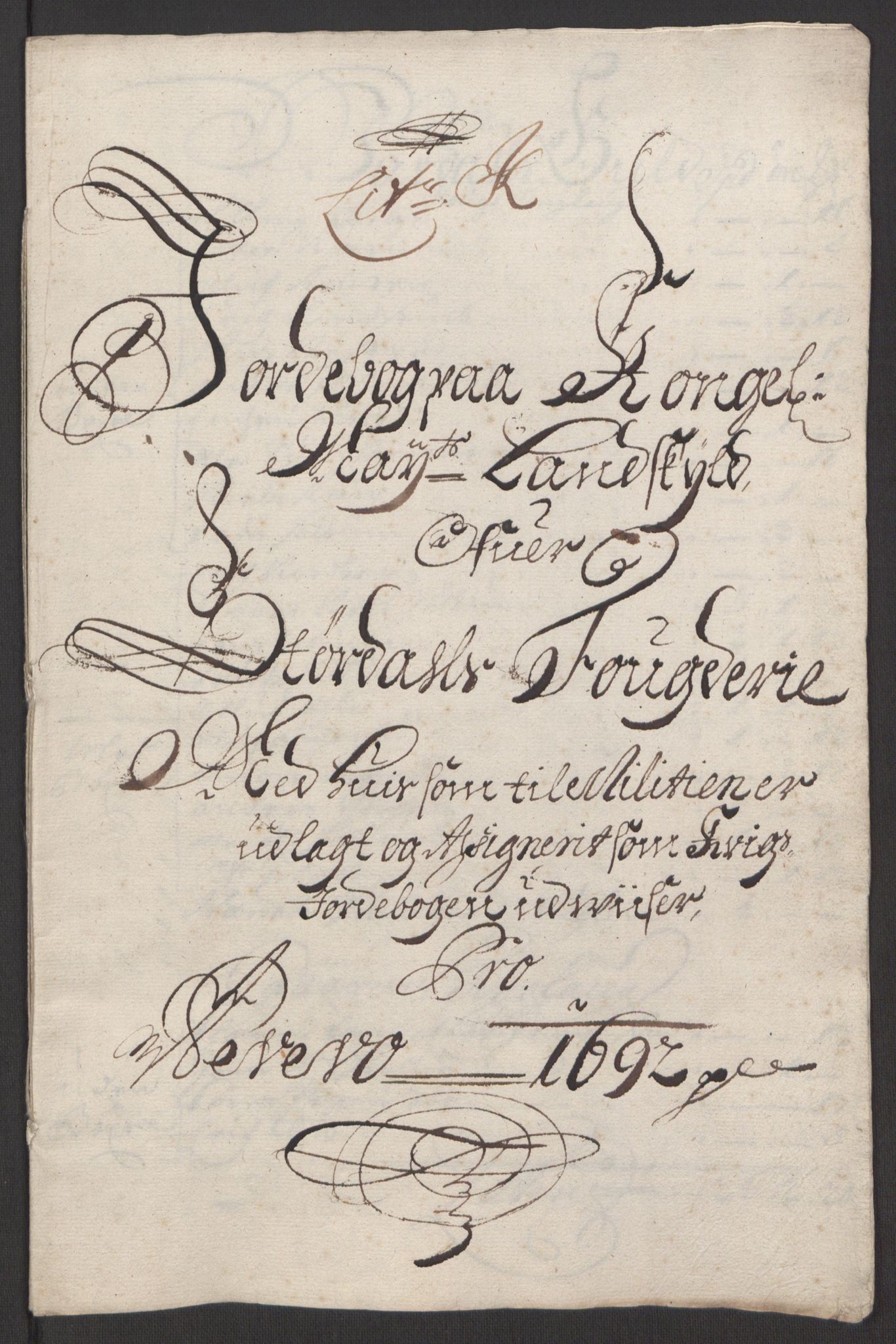 Rentekammeret inntil 1814, Reviderte regnskaper, Fogderegnskap, RA/EA-4092/R62/L4185: Fogderegnskap Stjørdal og Verdal, 1692, p. 171