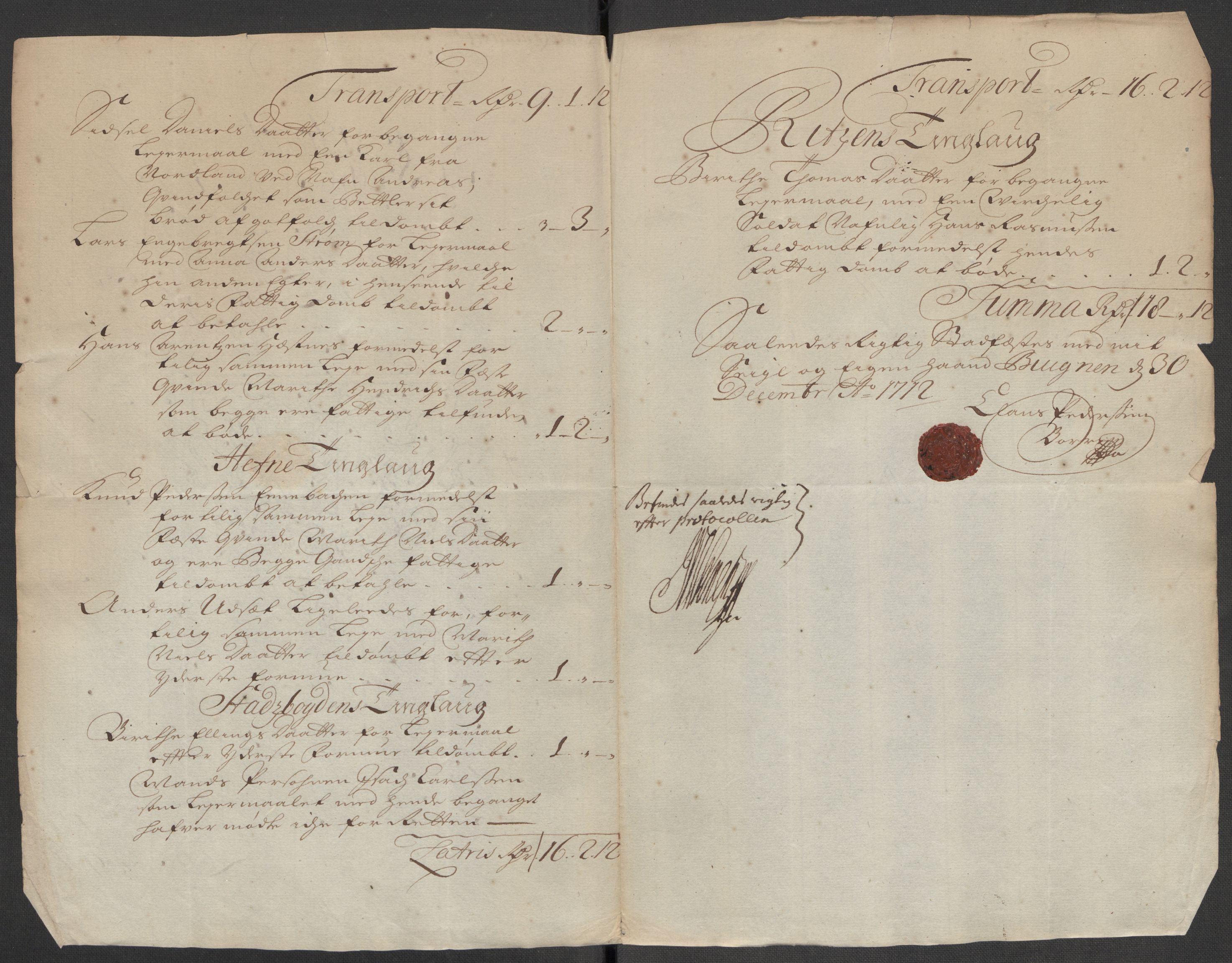 Rentekammeret inntil 1814, Reviderte regnskaper, Fogderegnskap, AV/RA-EA-4092/R57/L3861: Fogderegnskap Fosen, 1712-1713, p. 170