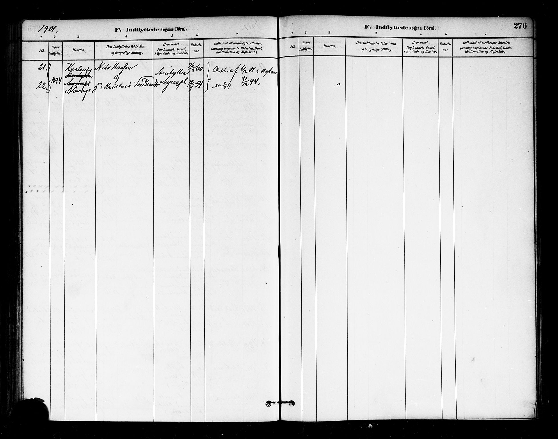 Eidsberg prestekontor Kirkebøker, AV/SAO-A-10905/F/Fa/L0012: Parish register (official) no. I 12, 1879-1901, p. 276