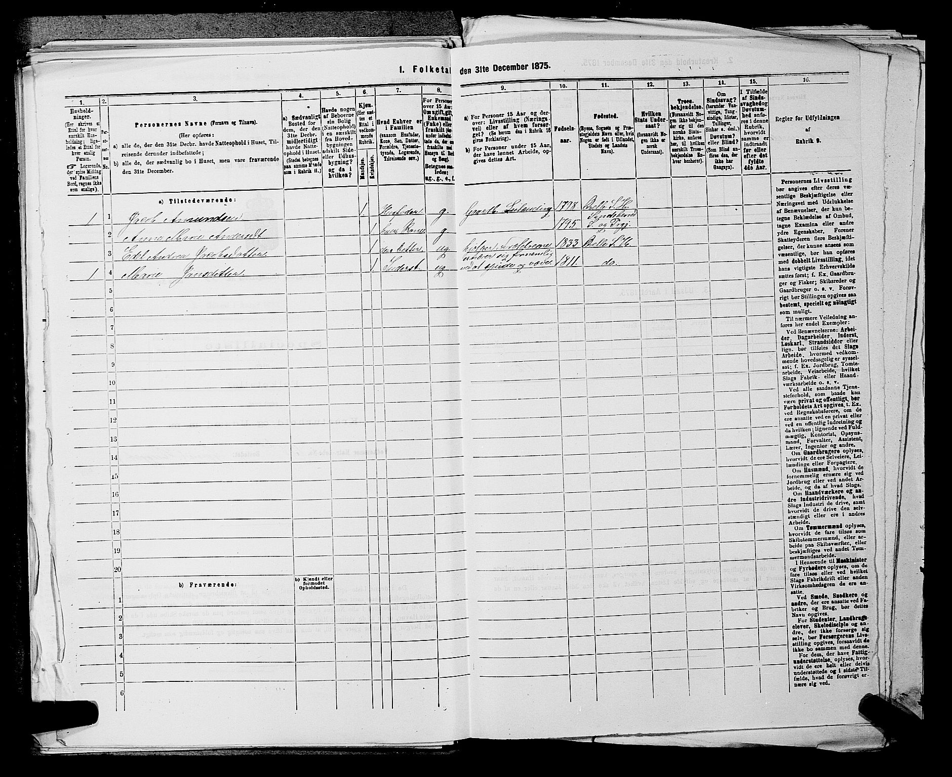 SAKO, 1875 census for 0727P Hedrum, 1875, p. 1029