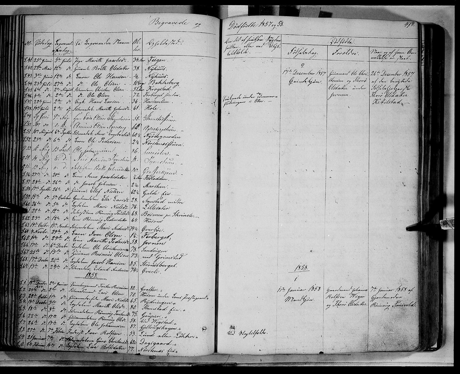 Lom prestekontor, SAH/PREST-070/K/L0006: Parish register (official) no. 6B, 1837-1863, p. 474