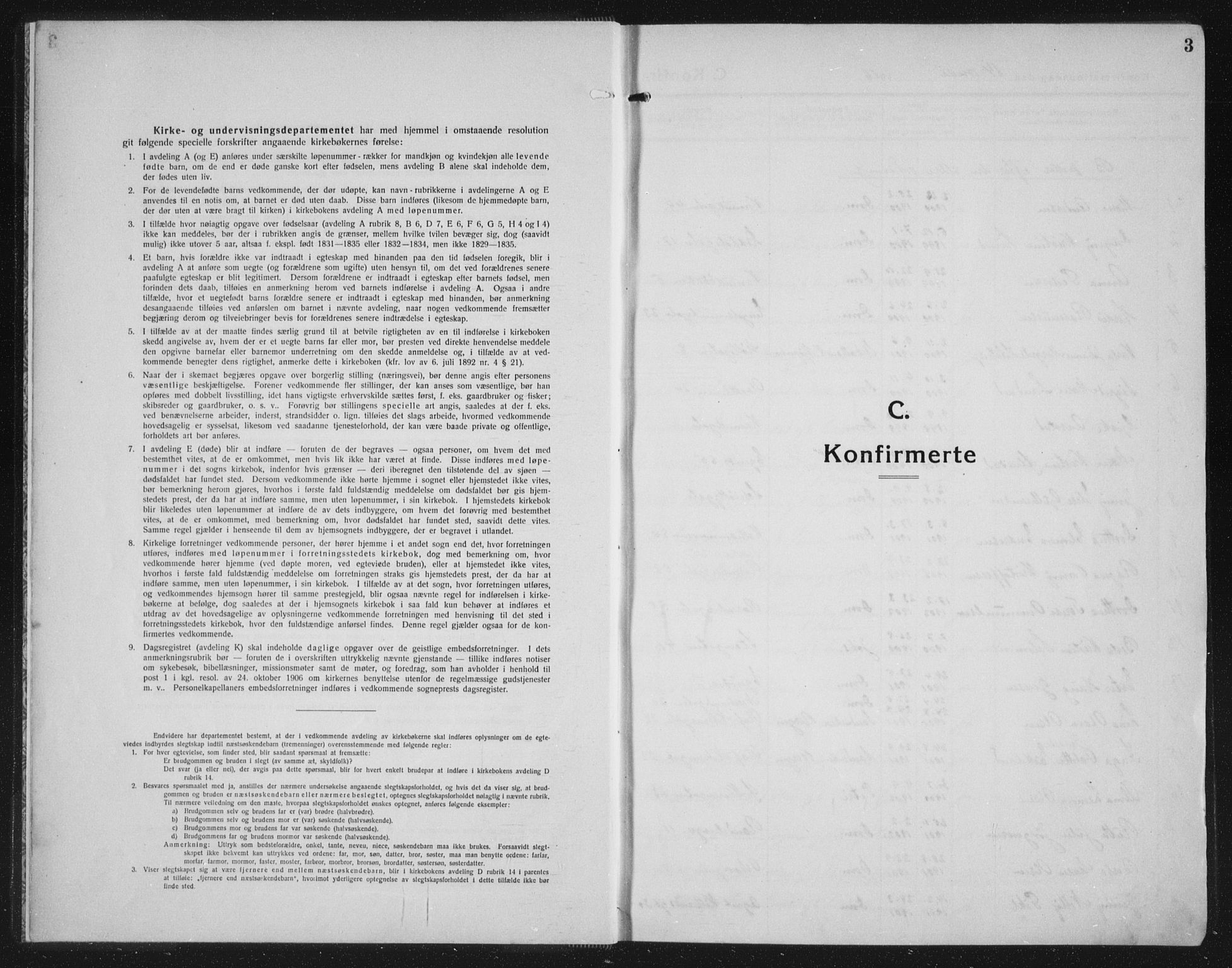 Domkirken sokneprestkontor, SAST/A-101812/002/A/L0019: Parish register (official) no. A 35, 1916-1932, p. 3