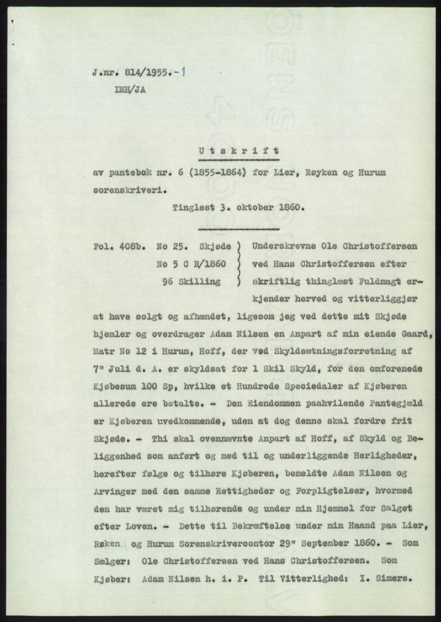 Statsarkivet i Kongsberg, SAKO/A-0001, 1955, p. 6