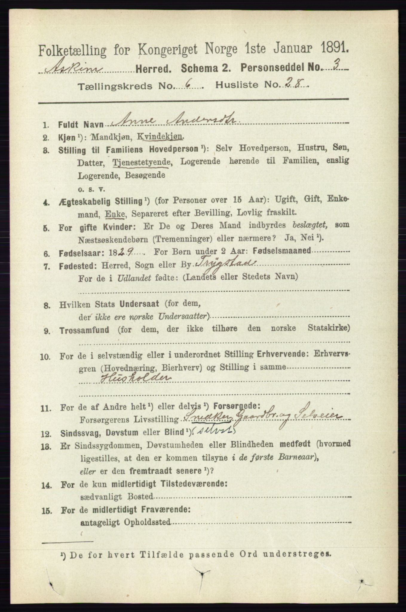 RA, 1891 census for 0124 Askim, 1891, p. 966