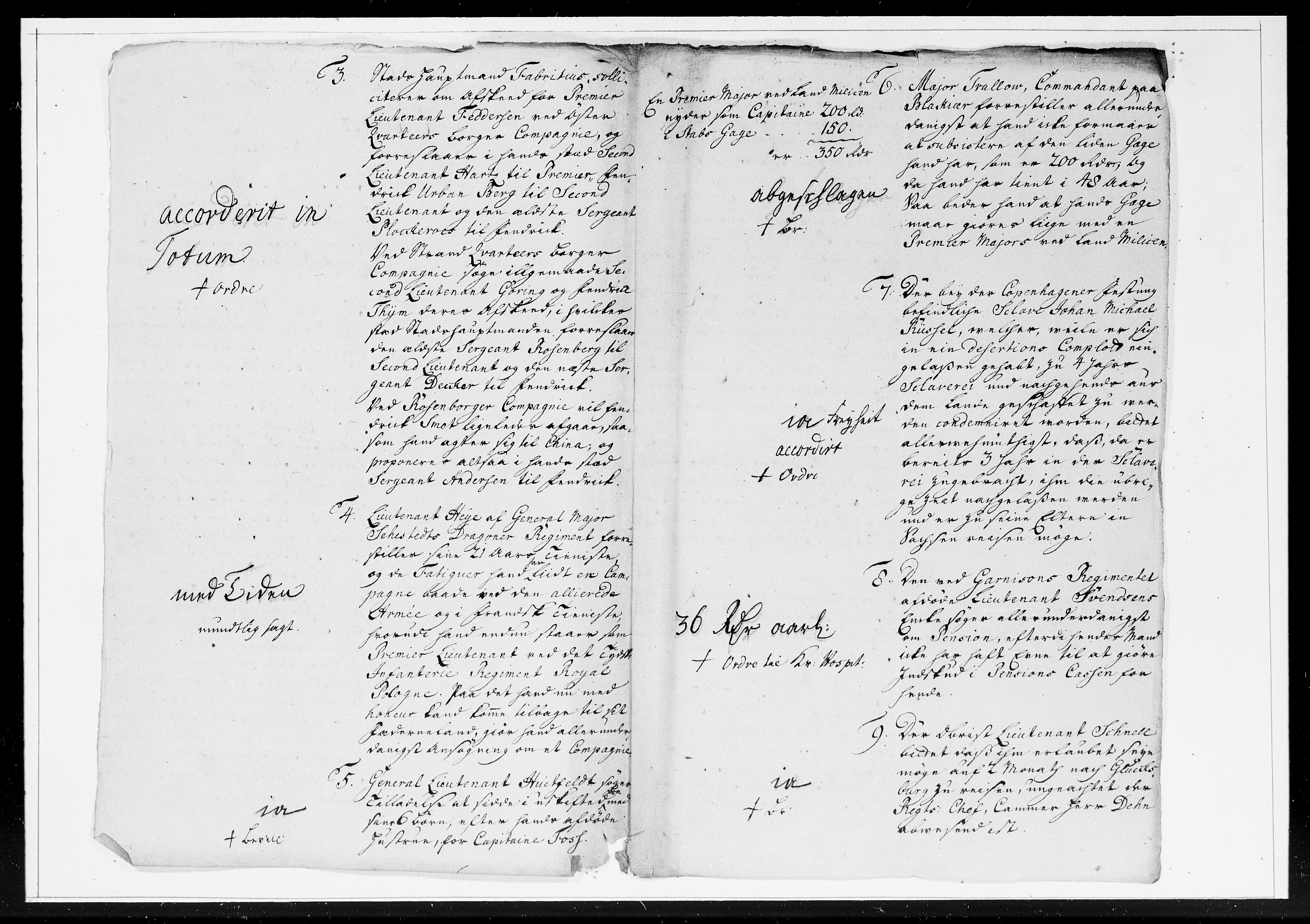 Krigskollegiet, Krigskancelliet, DRA/A-0006/-/1211-1217: Refererede sager, 1749, p. 293