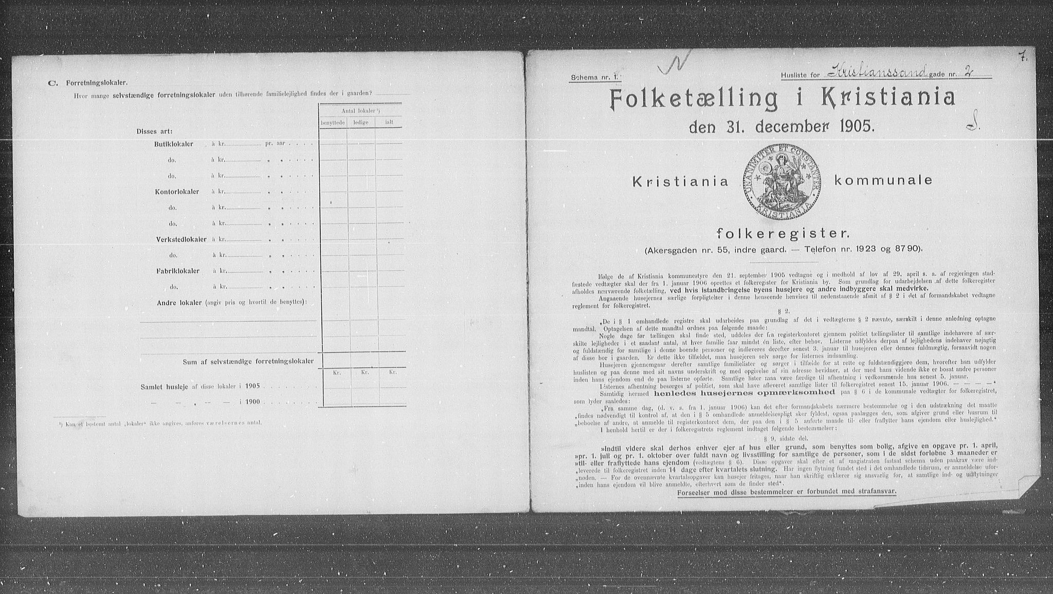 OBA, Municipal Census 1905 for Kristiania, 1905, p. 28638