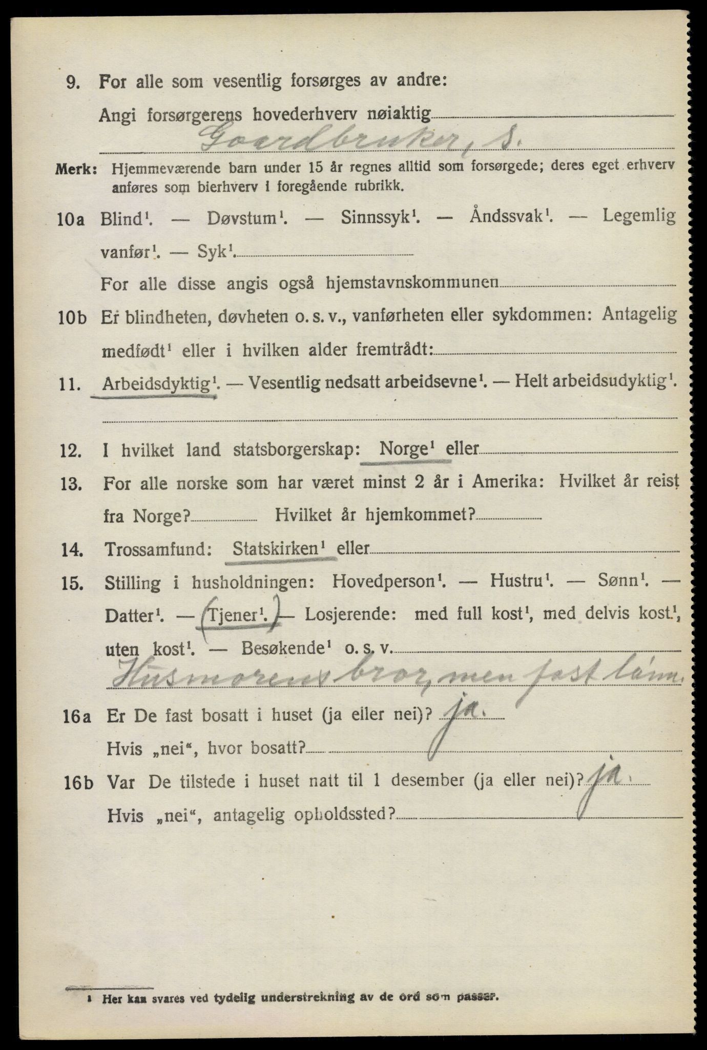 SAO, 1920 census for Enebakk, 1920, p. 1046