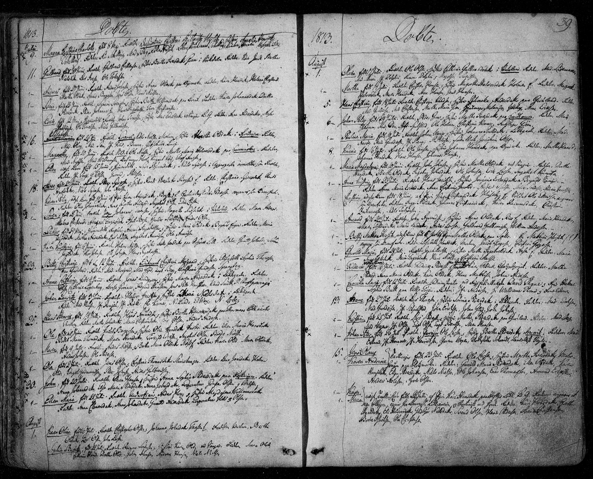Aker prestekontor kirkebøker, SAO/A-10861/F/L0011: Parish register (official) no. 11, 1810-1819, p. 39