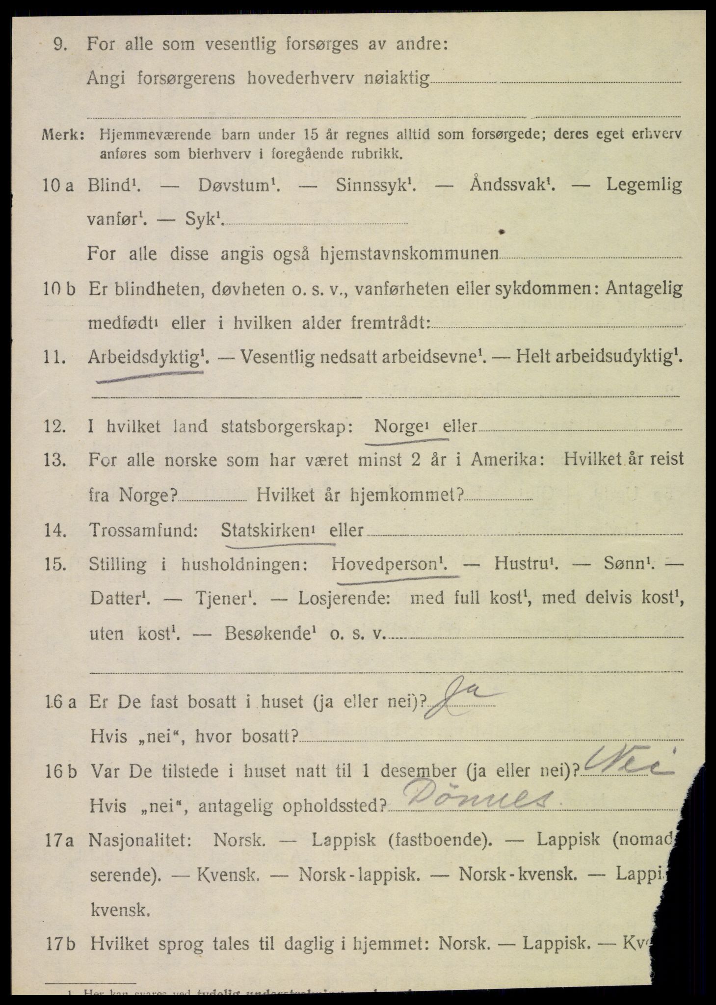 SAT, 1920 census for Herøy, 1920, p. 4975