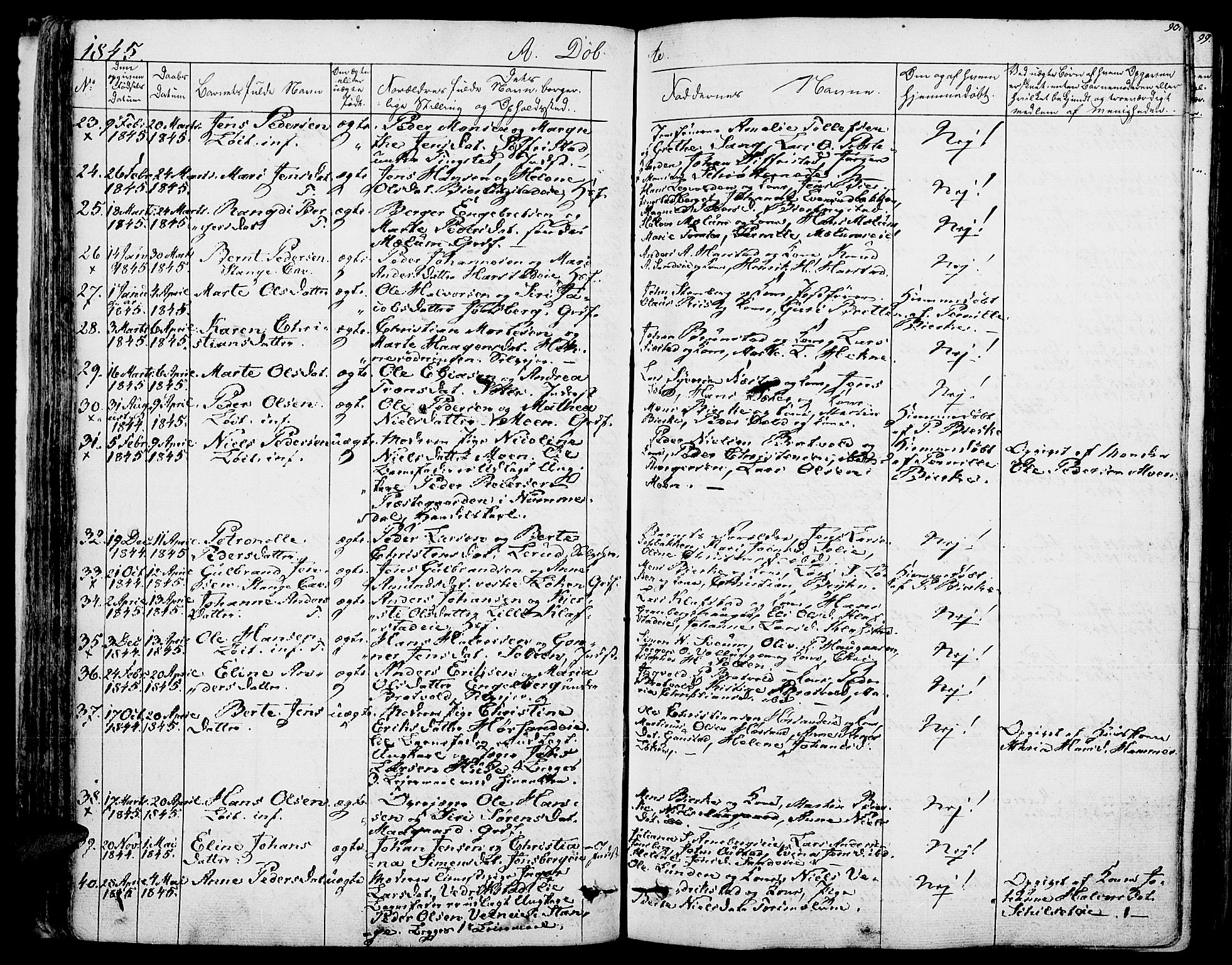 Romedal prestekontor, AV/SAH-PREST-004/K/L0003: Parish register (official) no. 3, 1829-1846, p. 90