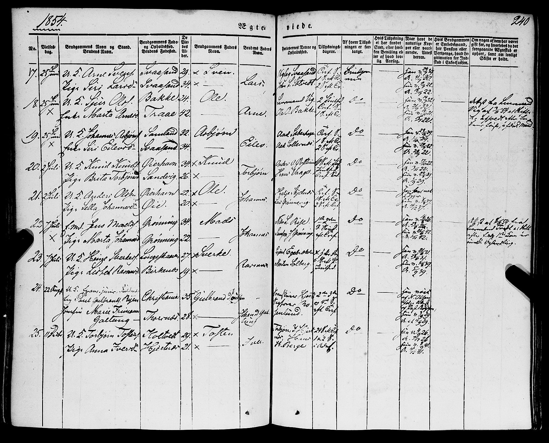 Strandebarm sokneprestembete, AV/SAB-A-78401/H/Haa: Parish register (official) no. A 7, 1844-1872, p. 240