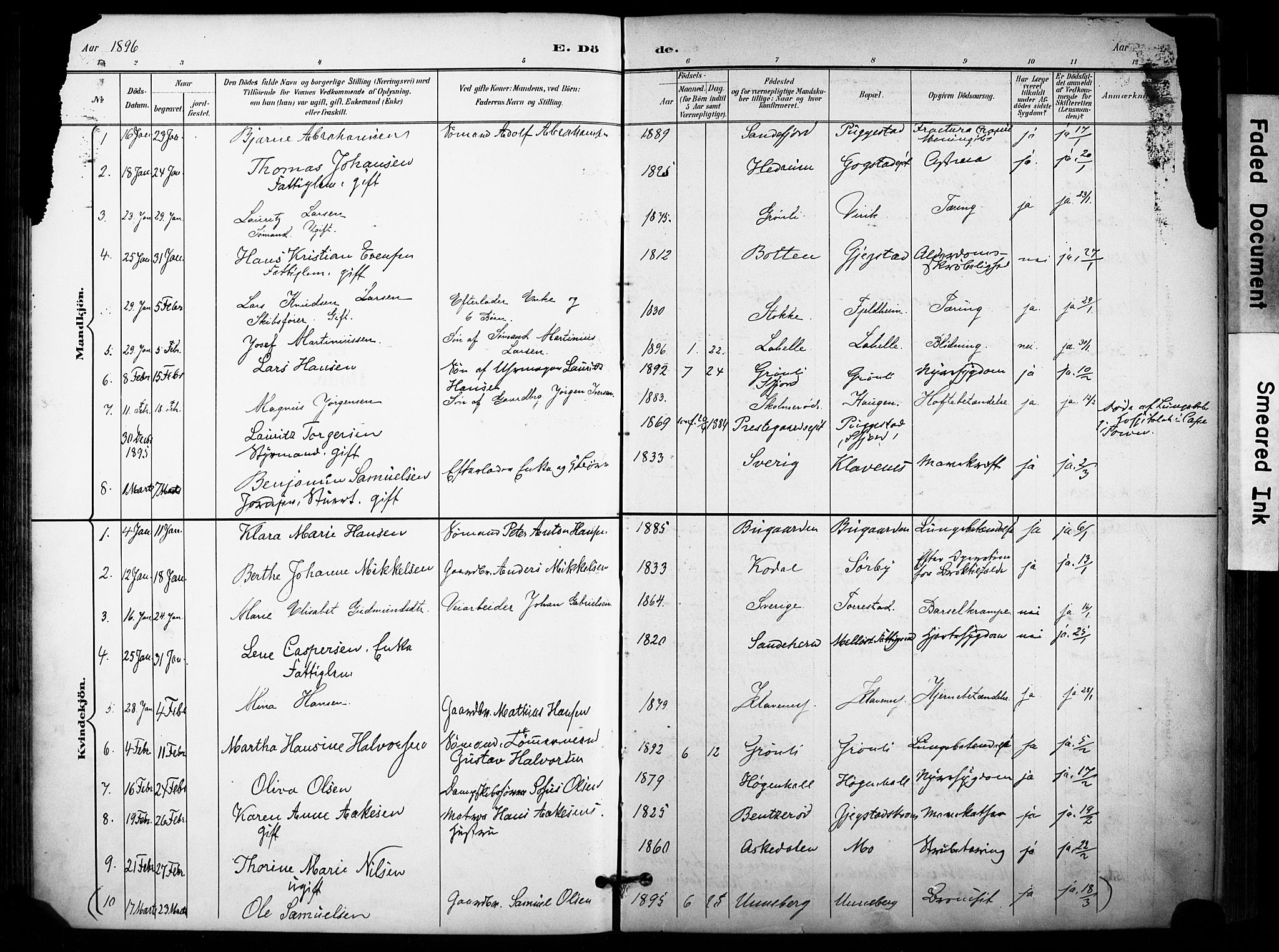 Sandar kirkebøker, SAKO/A-243/F/Fa/L0015: Parish register (official) no. 15, 1896-1907, p. 75