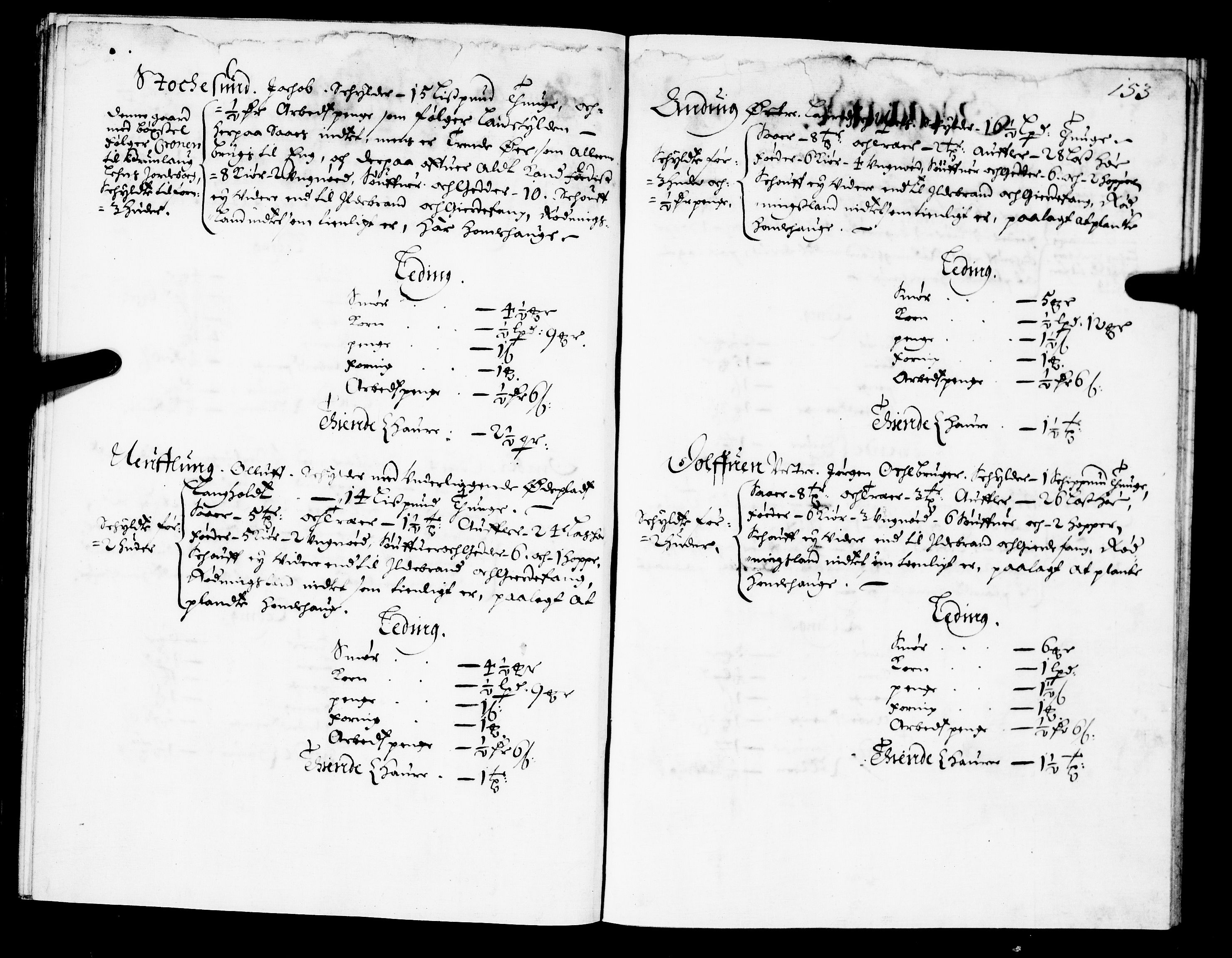 Rentekammeret inntil 1814, Realistisk ordnet avdeling, AV/RA-EA-4070/N/Nb/Nba/L0021: Brunla len, 1667, p. 152b-153a