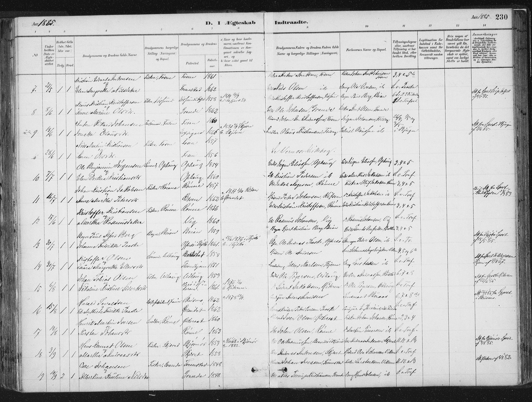 Ministerialprotokoller, klokkerbøker og fødselsregistre - Sør-Trøndelag, SAT/A-1456/659/L0739: Parish register (official) no. 659A09, 1879-1893, p. 230
