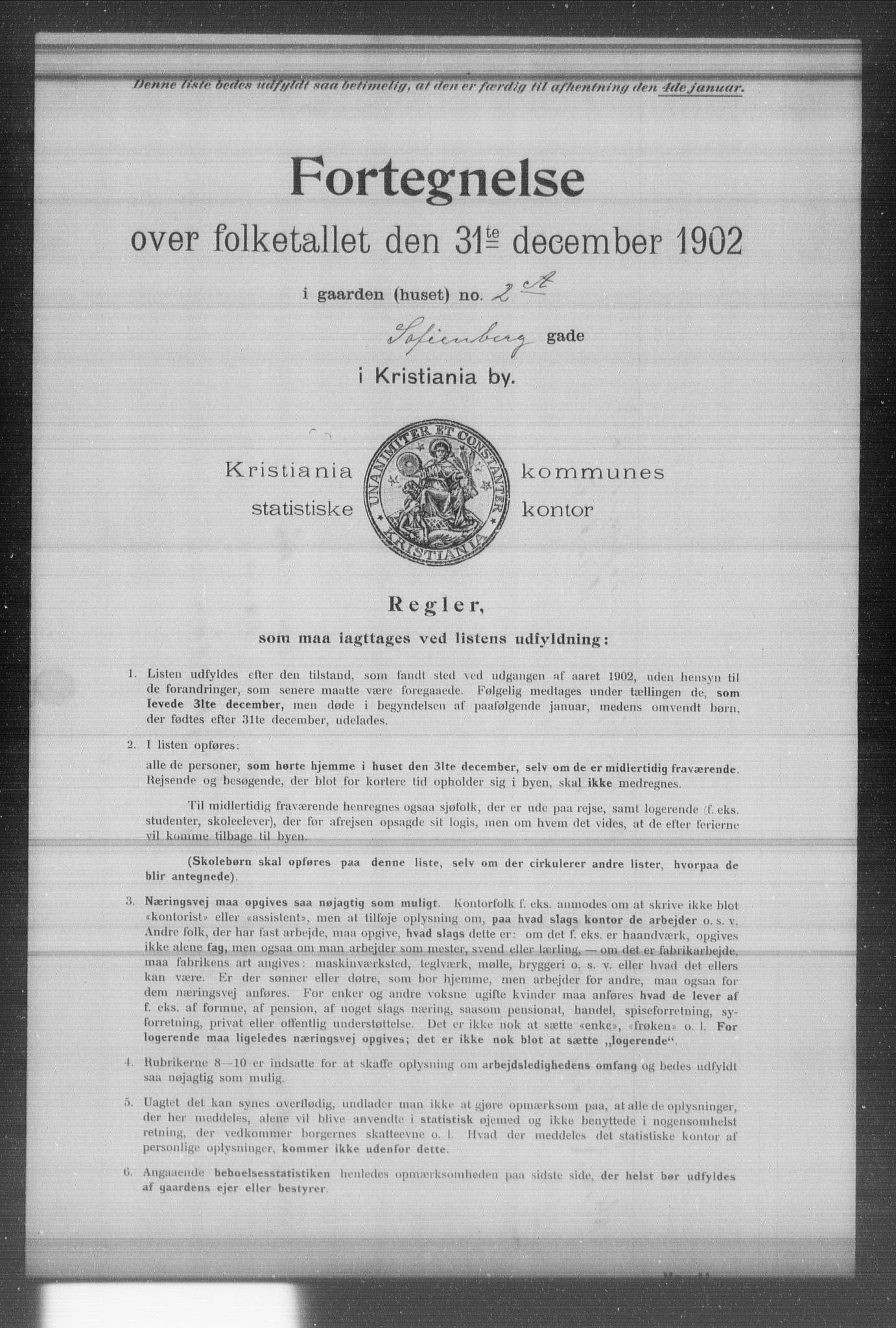 OBA, Municipal Census 1902 for Kristiania, 1902, p. 18184