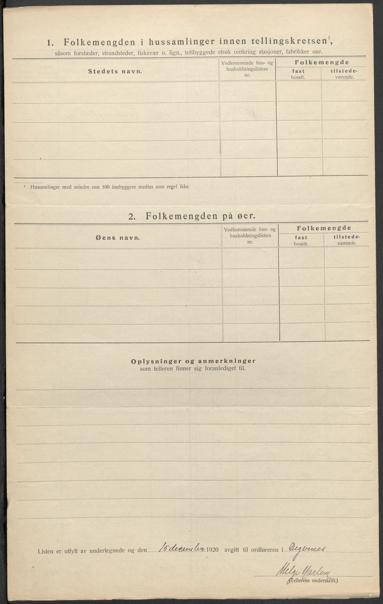 SAO, 1920 census for Degernes, 1920, p. 11