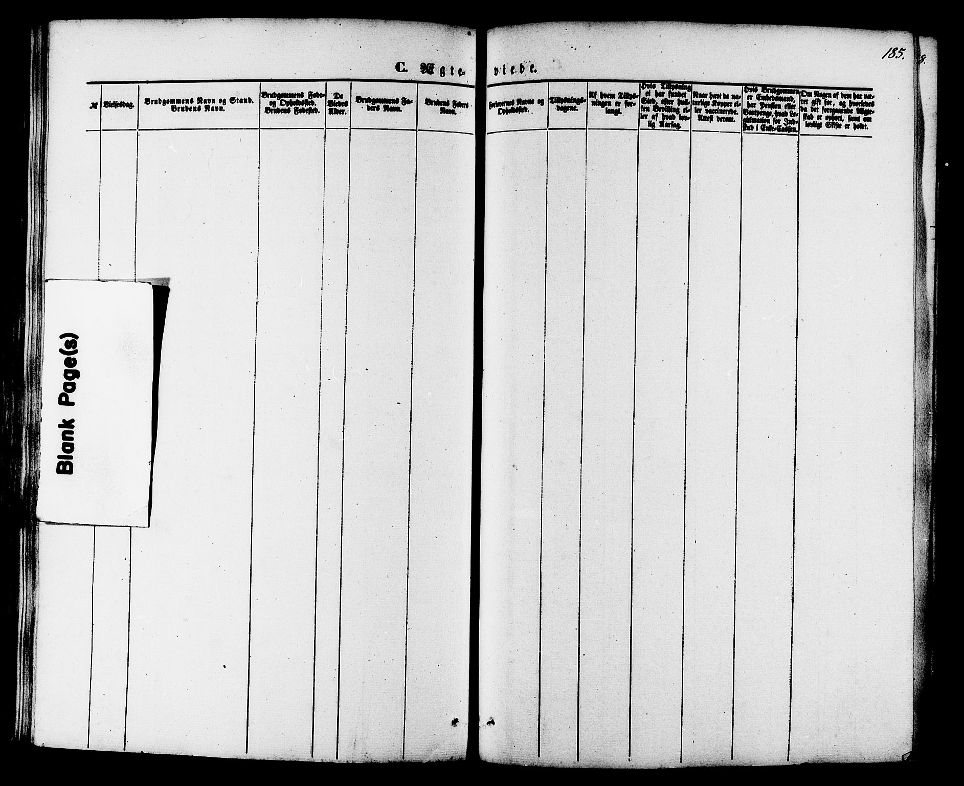 Ministerialprotokoller, klokkerbøker og fødselsregistre - Møre og Romsdal, SAT/A-1454/509/L0105: Parish register (official) no. 509A03, 1848-1882, p. 185