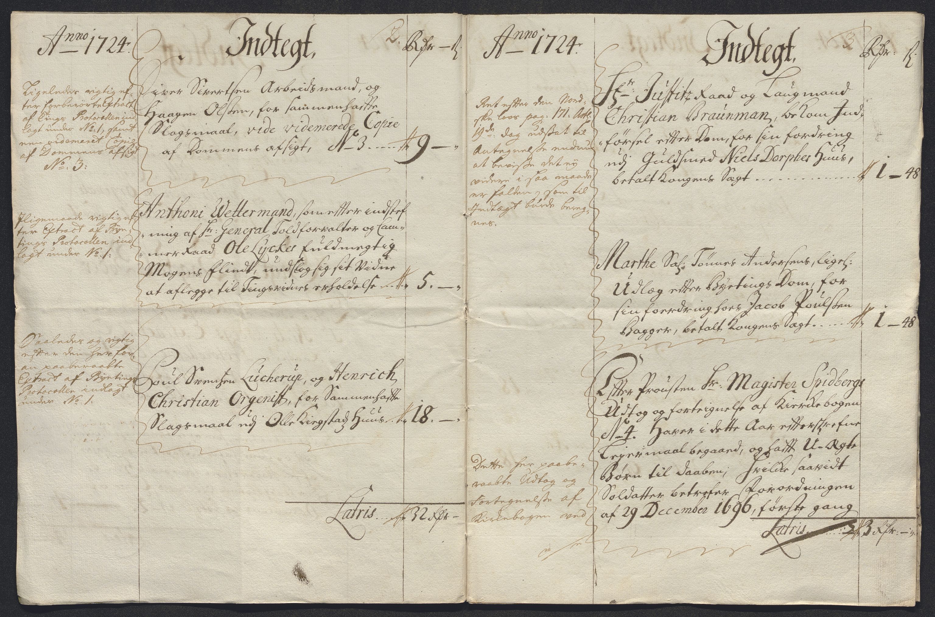 Rentekammeret inntil 1814, Reviderte regnskaper, Byregnskaper, RA/EA-4066/R/Rm/L0286: [M19] Sikt og sakefall, 1719-1727, p. 321