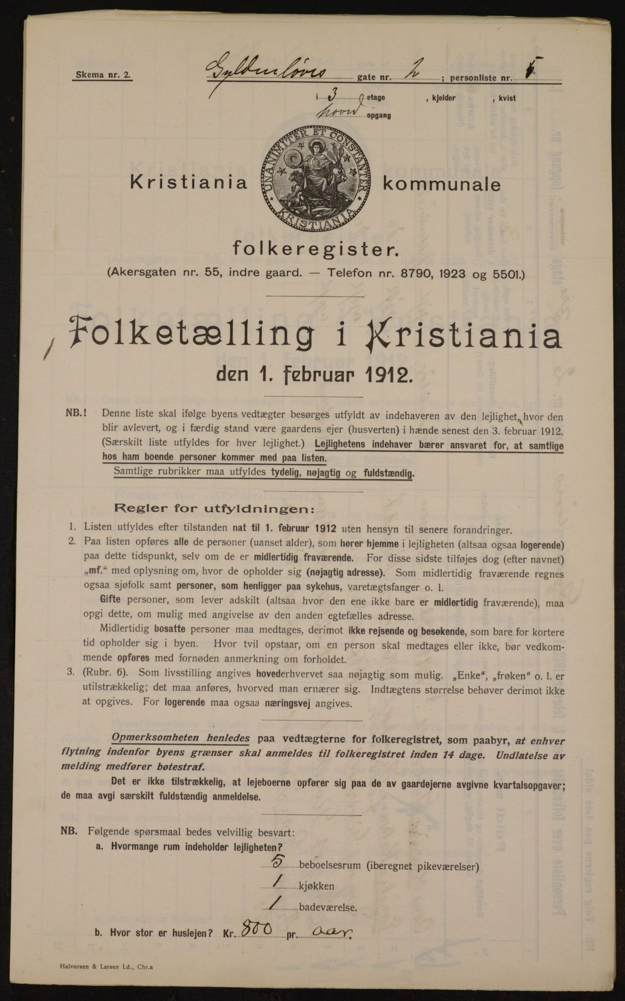 OBA, Municipal Census 1912 for Kristiania, 1912, p. 32472