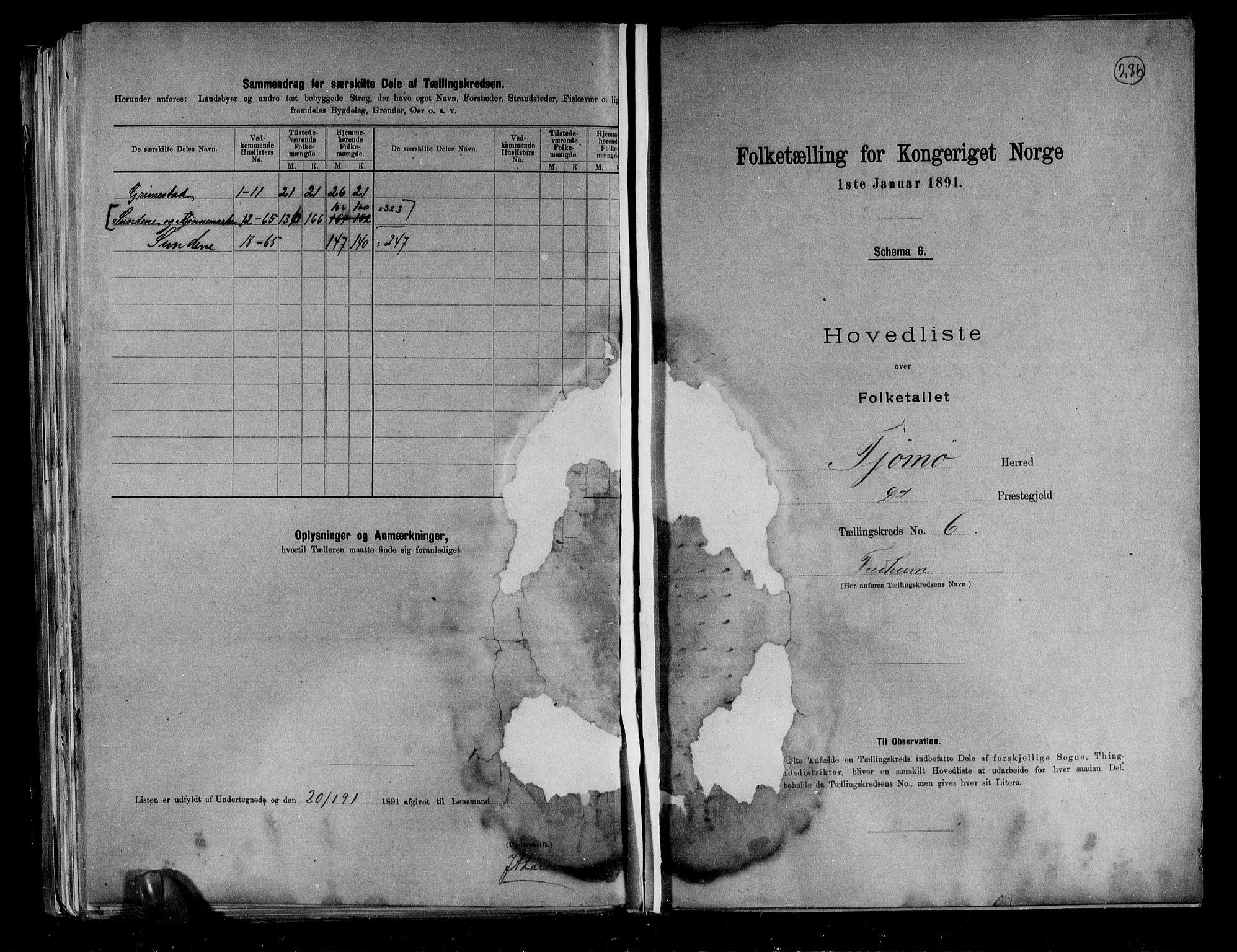 RA, 1891 census for 0723 Tjøme, 1891, p. 16