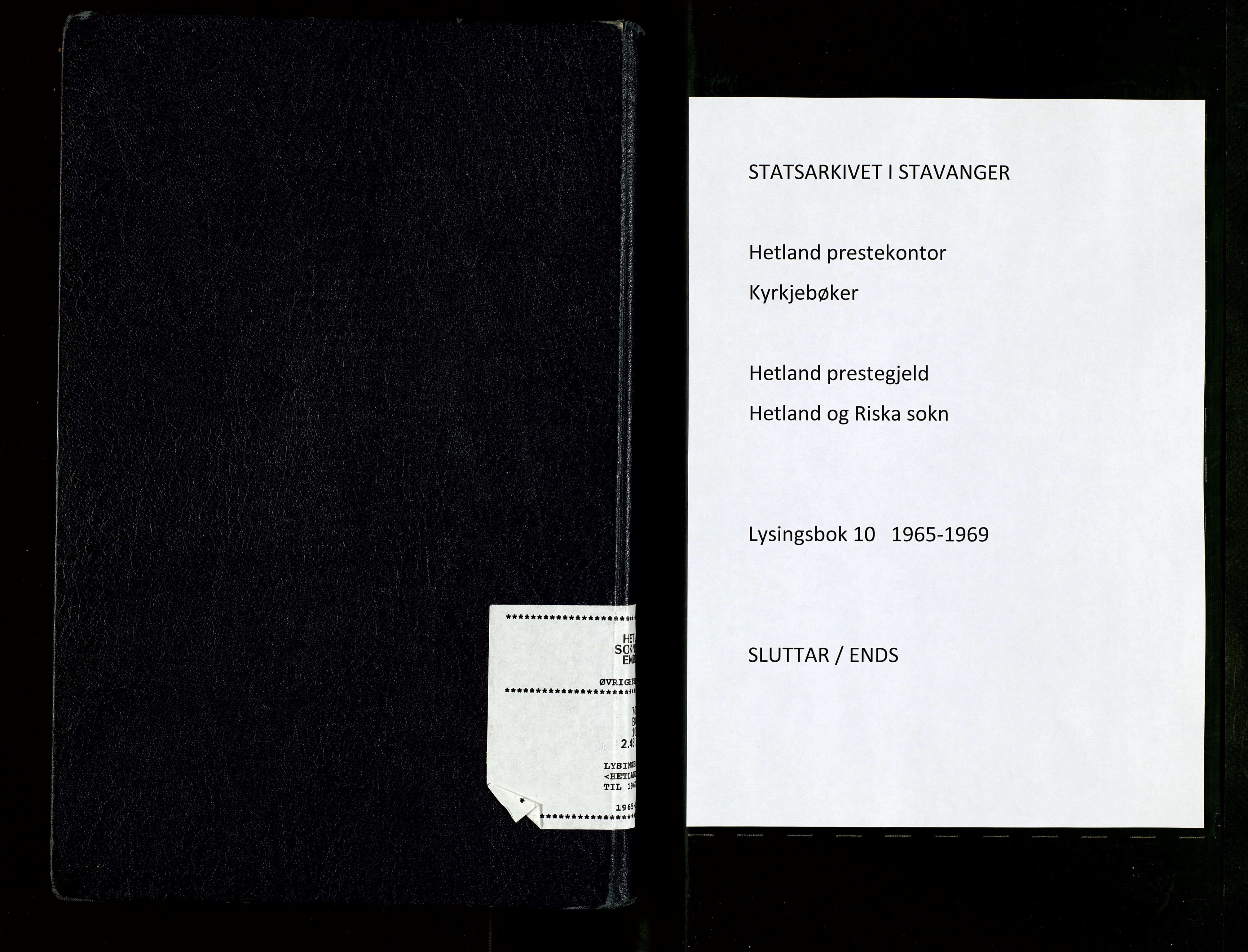 Hetland sokneprestkontor, AV/SAST-A-101826/70/705BA/L0010: Banns register no. 10, 1965-1969