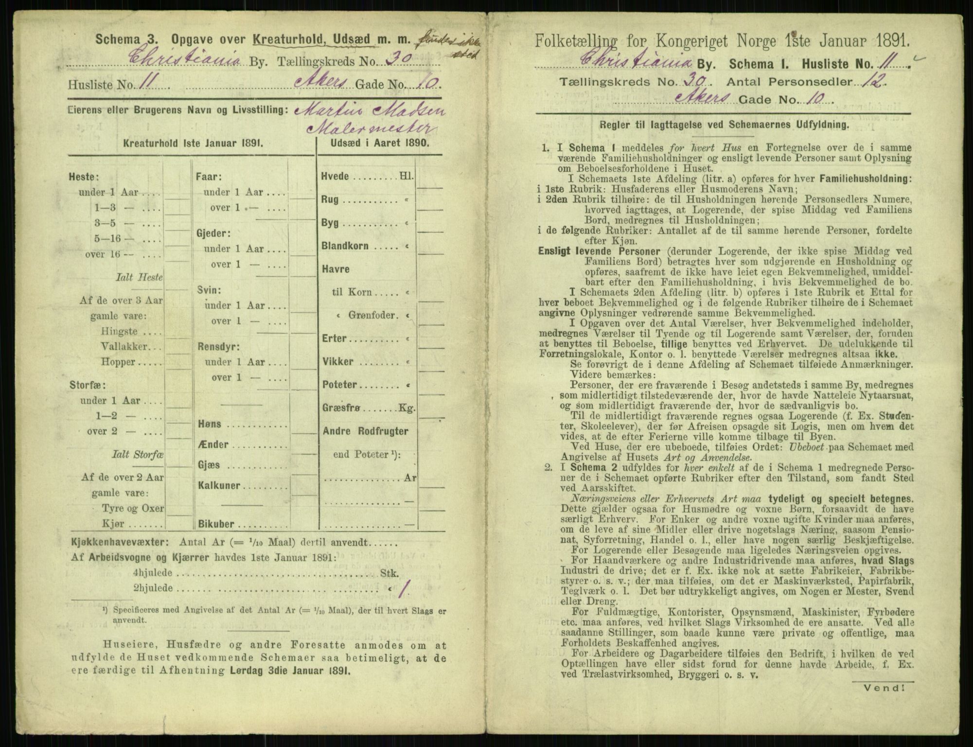 RA, 1891 census for 0301 Kristiania, 1891, p. 15559