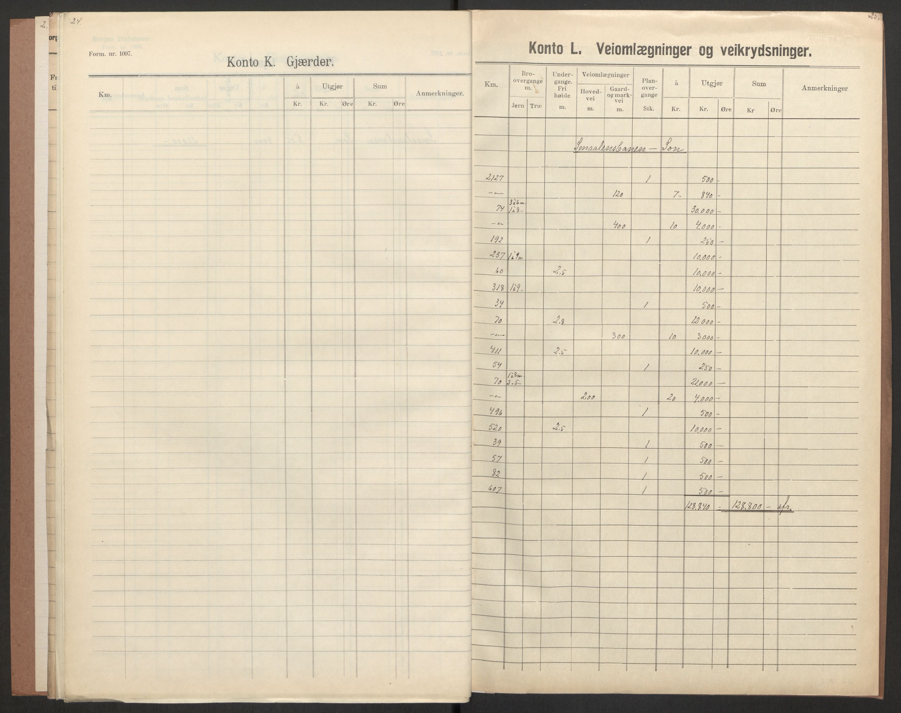 Norges Statsbaner, Baneavdelingen B, AV/RA-S-1619/1/F/Fa/L0042: NORGE-JYLLAND, 1920, p. 277