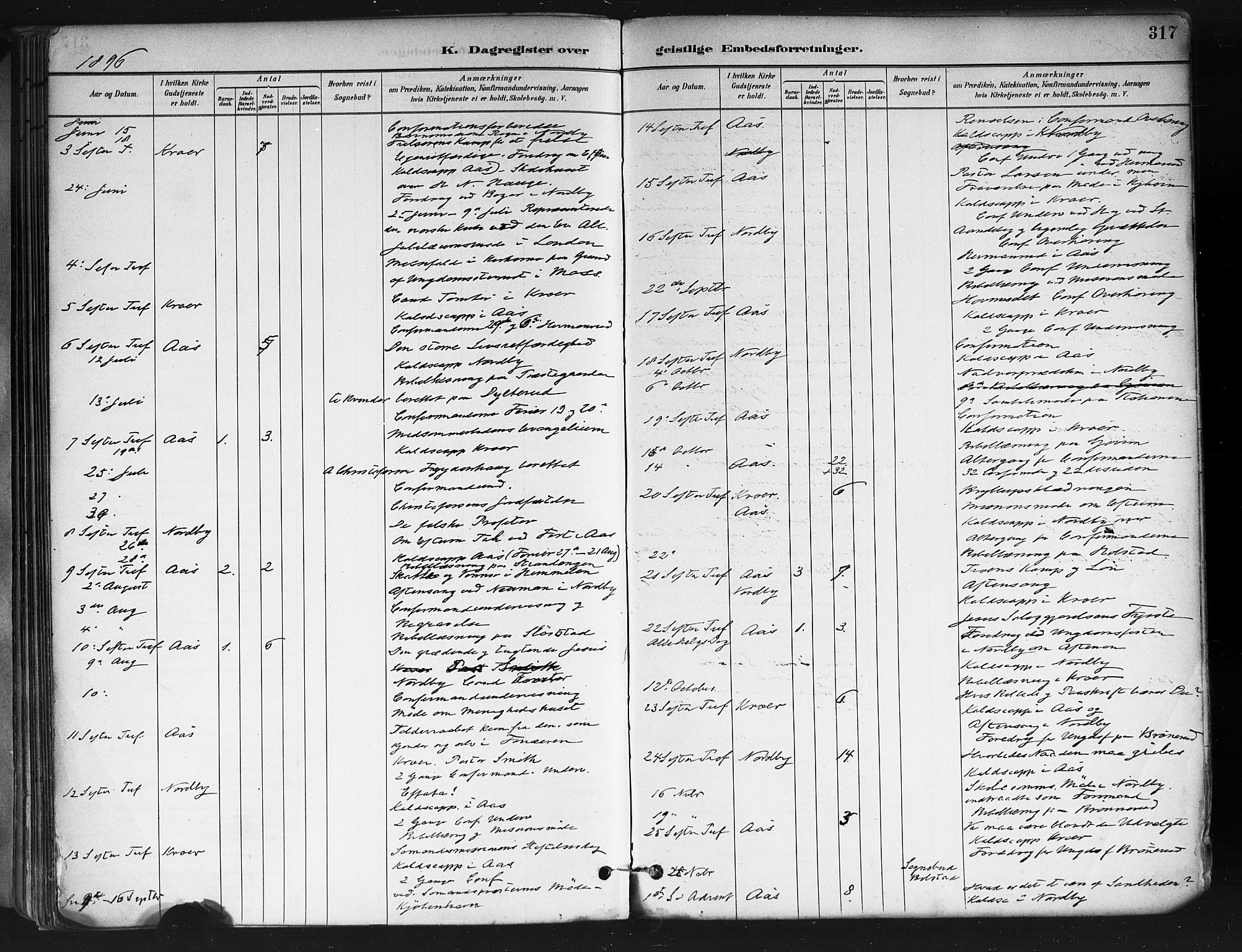 Ås prestekontor Kirkebøker, AV/SAO-A-10894/F/Fa/L0009: Parish register (official) no. I 9, 1881-1900, p. 317