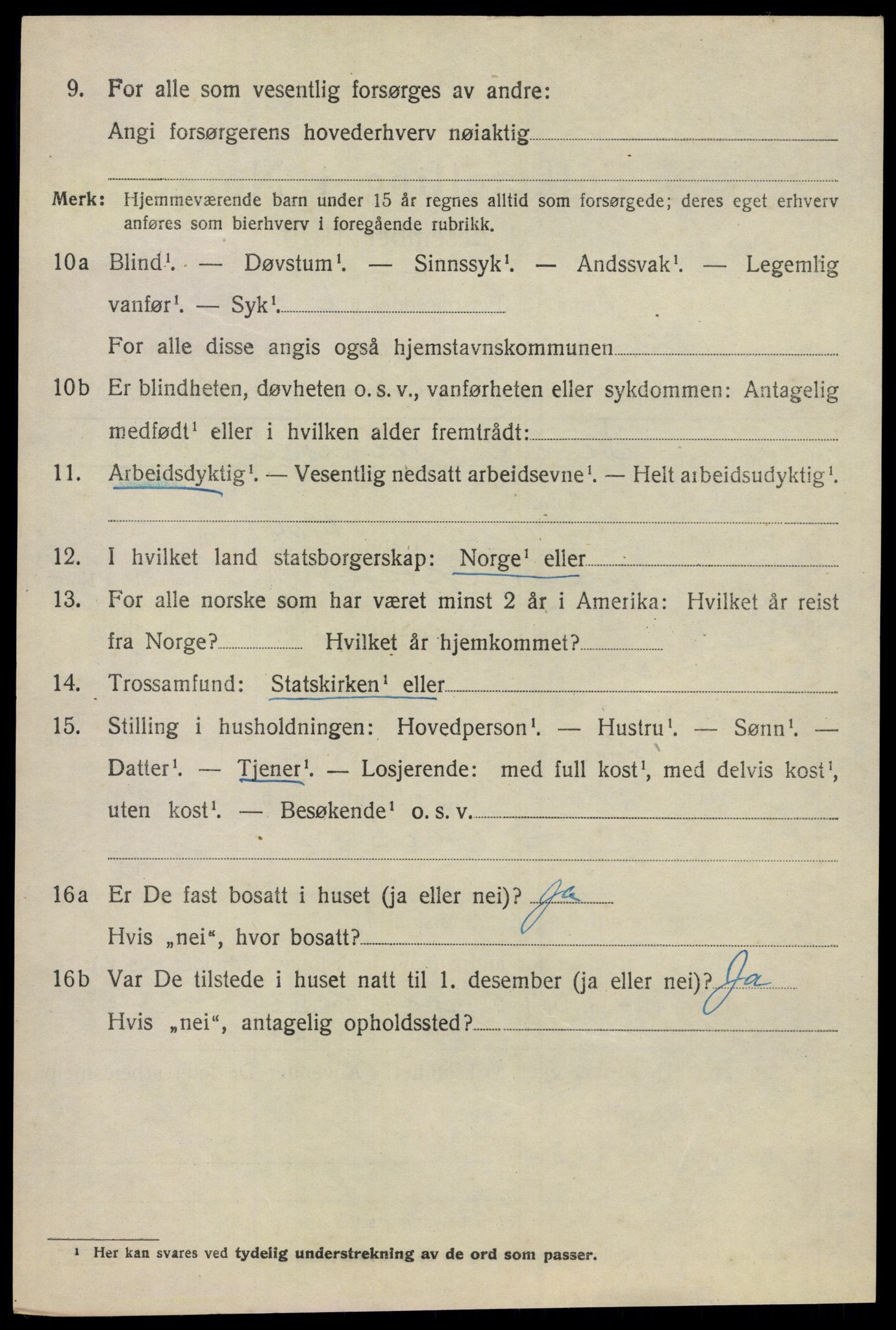 SAO, 1920 census for Ullensaker, 1920, p. 8510