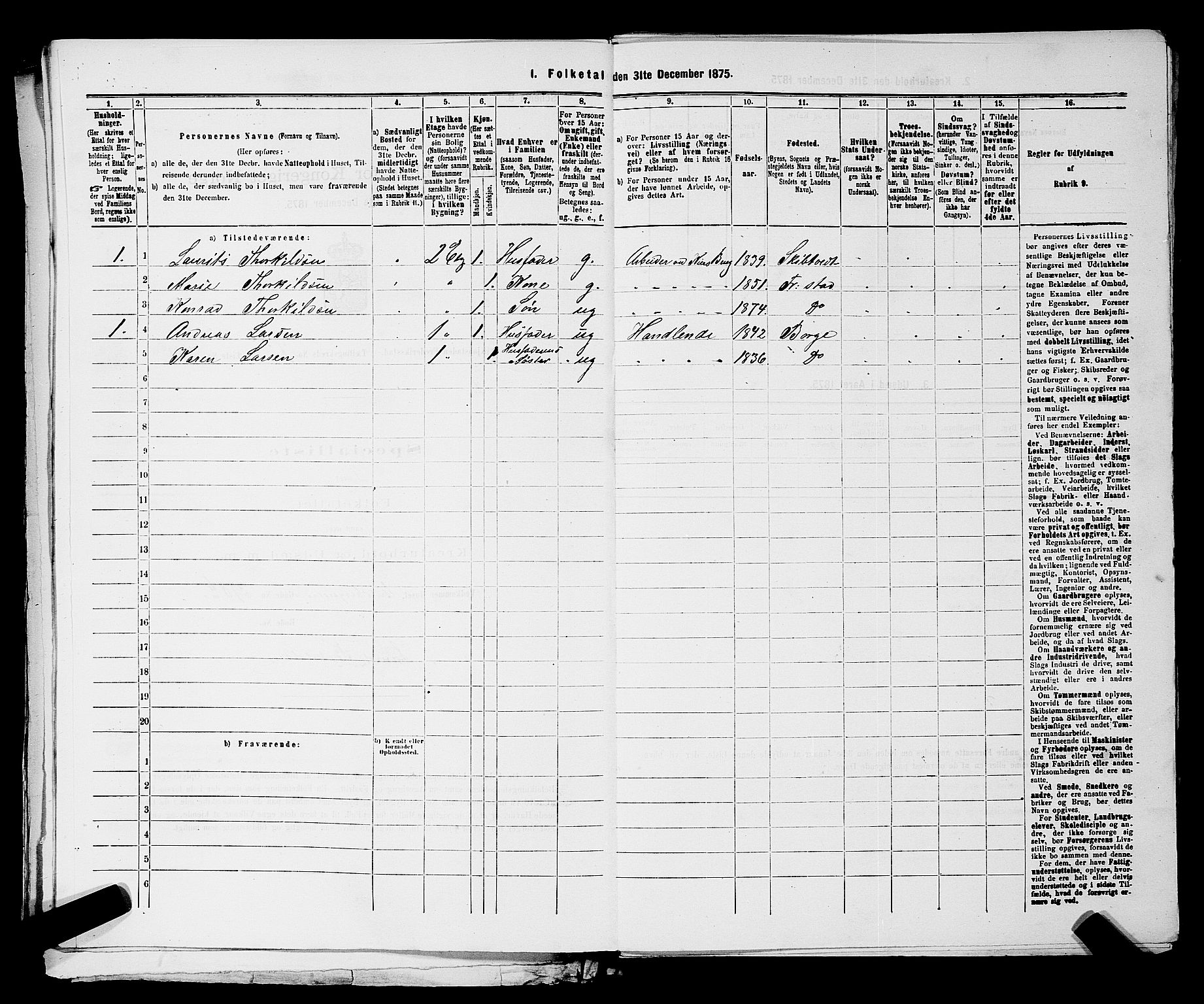RA, 1875 census for 0103B Fredrikstad/Fredrikstad, 1875, p. 1157