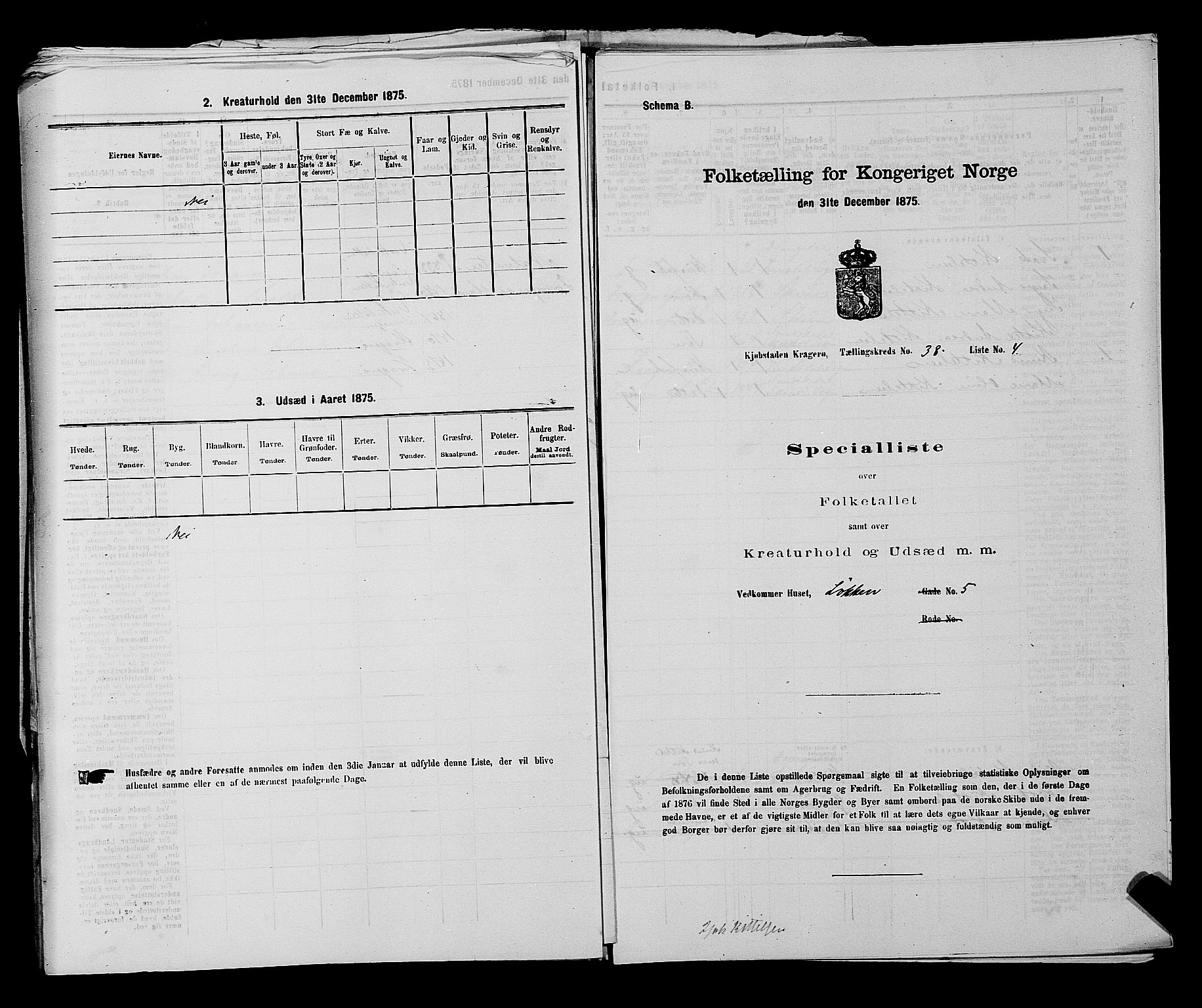 SAKO, 1875 census for 0801P Kragerø, 1875, p. 833