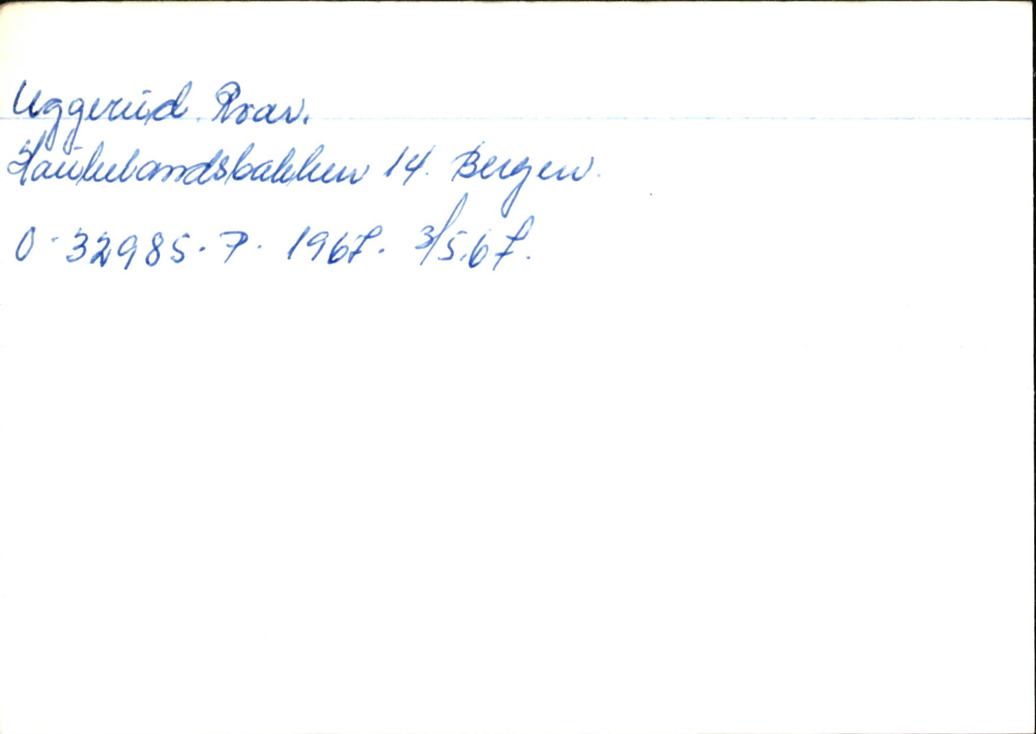 Statens vegvesen, Hordaland vegkontor, AV/SAB-A-5201/2/Hb/L0036: O-eierkort U-V, 1920-1971, p. 6