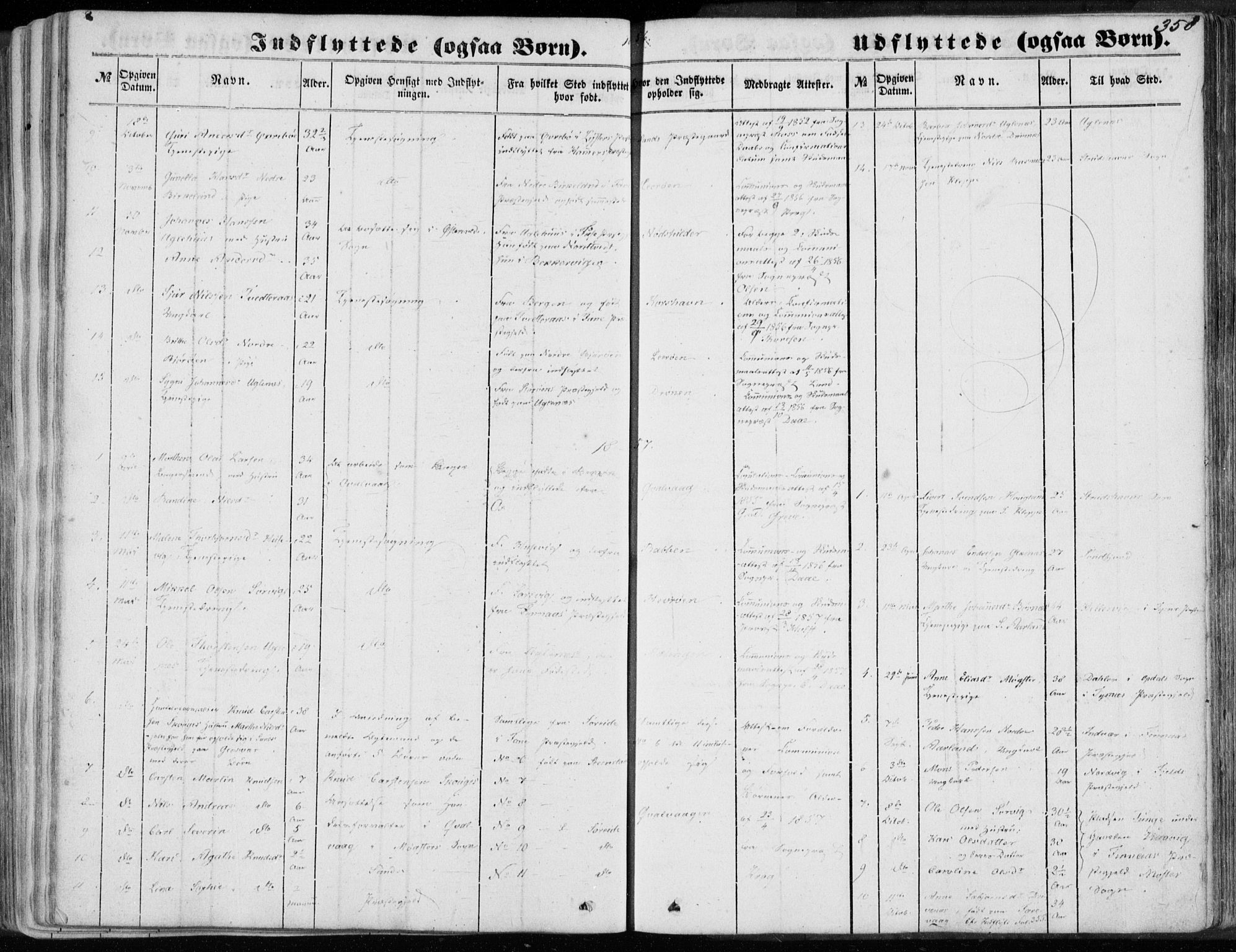 Sund sokneprestembete, SAB/A-99930: Parish register (official) no. A 14, 1850-1866, p. 358