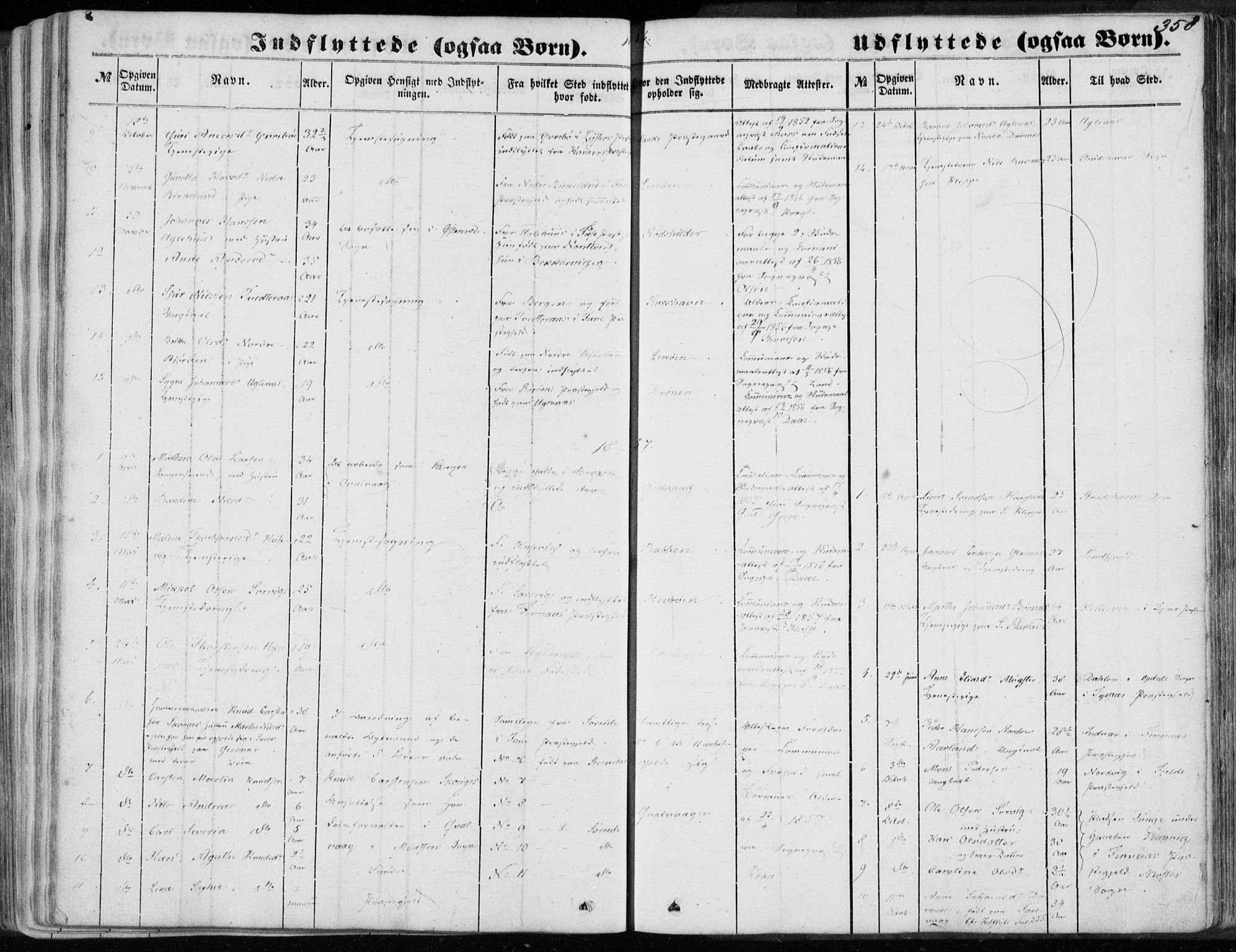 Sund sokneprestembete, AV/SAB-A-99930: Parish register (official) no. A 14, 1850-1866, p. 358