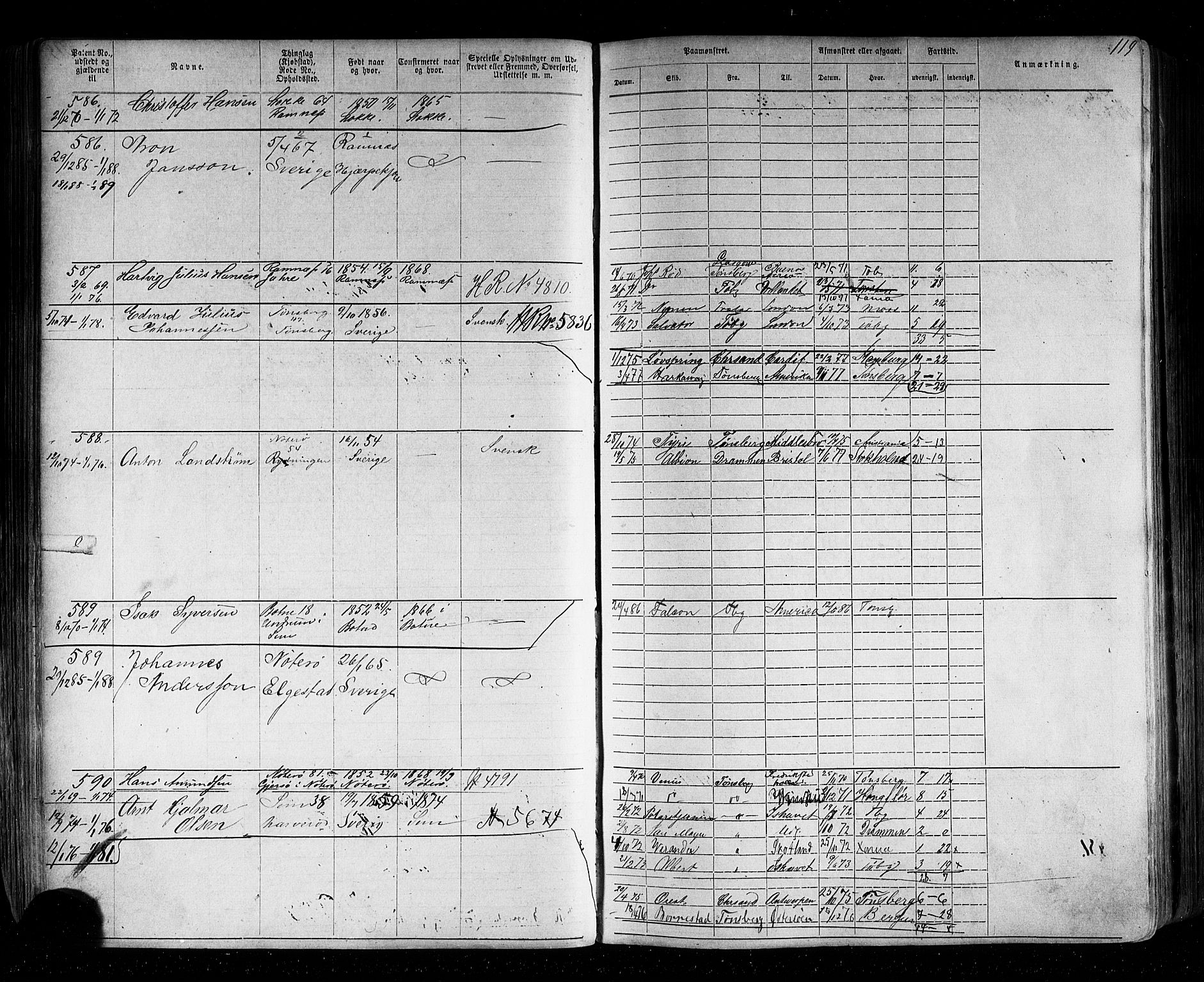 Tønsberg innrulleringskontor, AV/SAKO-A-786/F/Fb/L0002: Annotasjonsrulle Patent nr. 1-2635, 1869-1877, p. 137