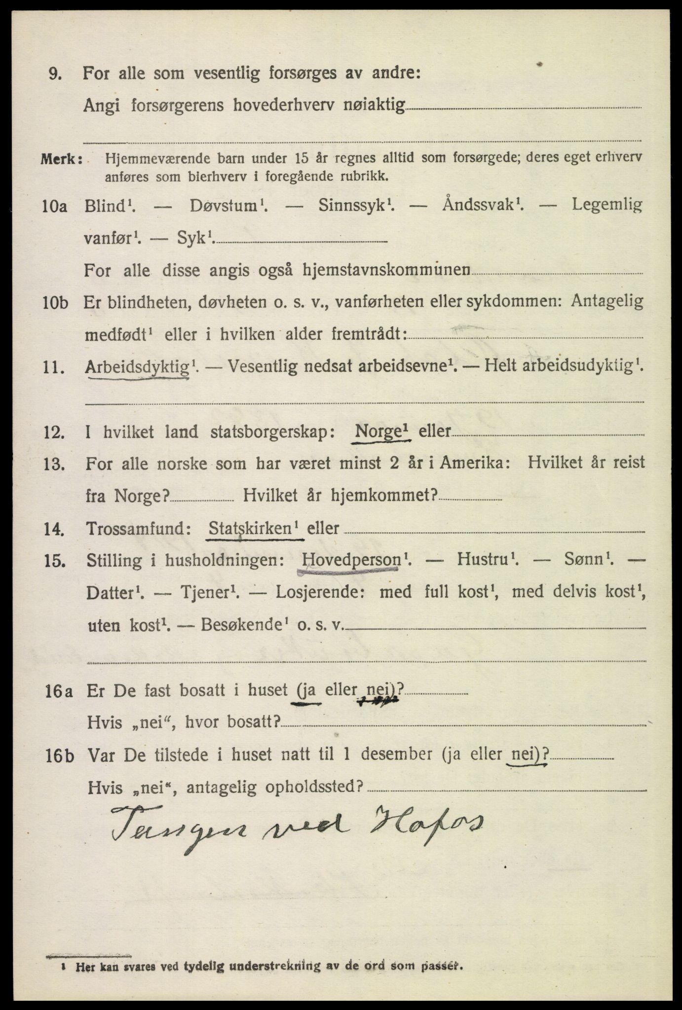 SAH, 1920 census for Brandval, 1920, p. 5425