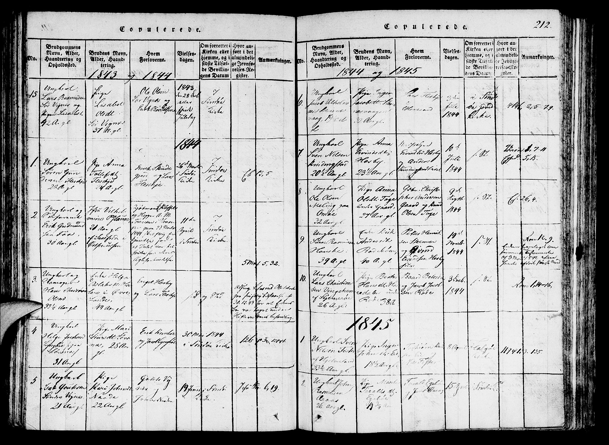 Finnøy sokneprestkontor, SAST/A-101825/H/Ha/Haa/L0006: Parish register (official) no. A 6, 1816-1846, p. 212