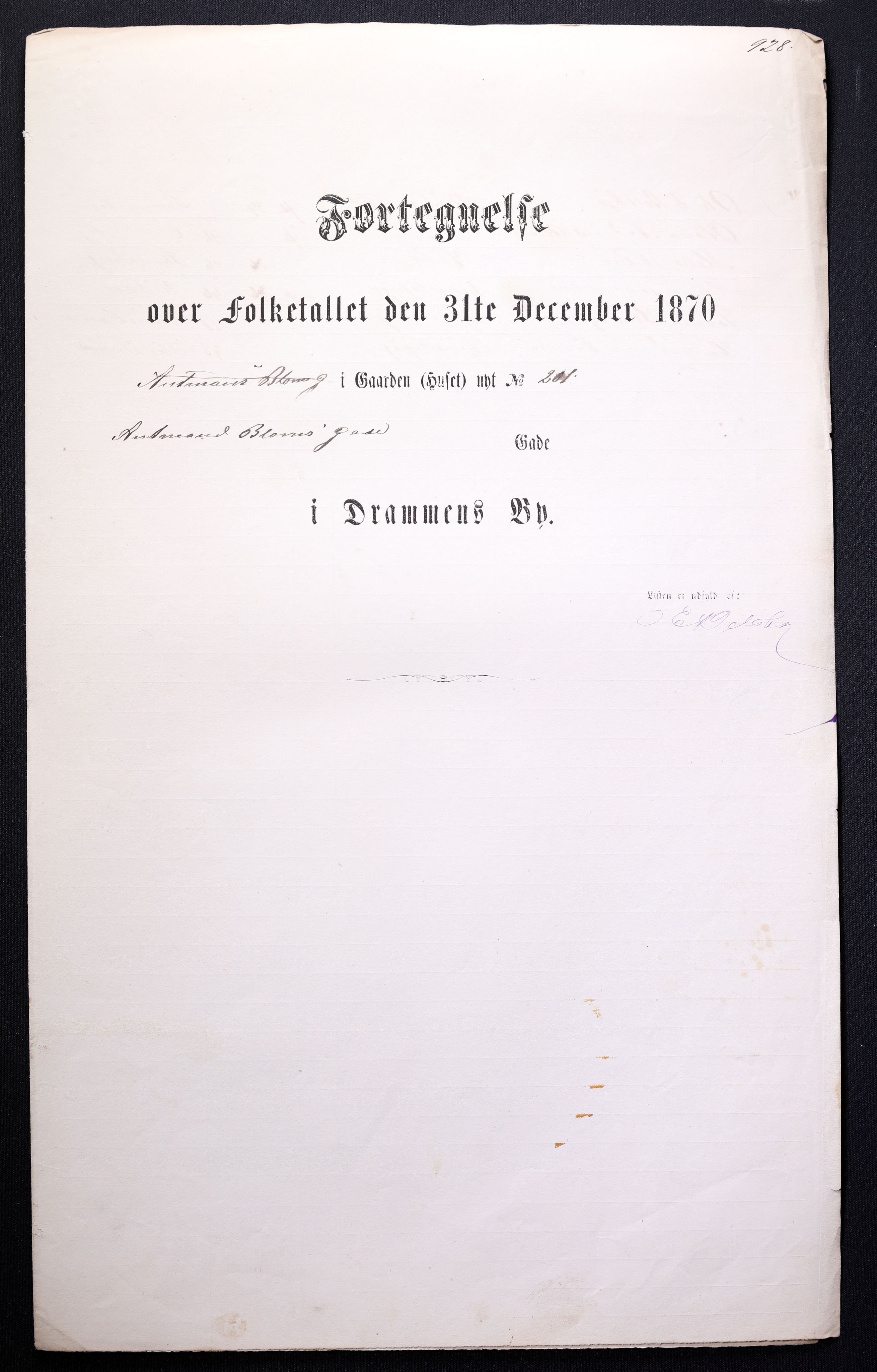 RA, 1870 census for 0602 Drammen, 1870, p. 89