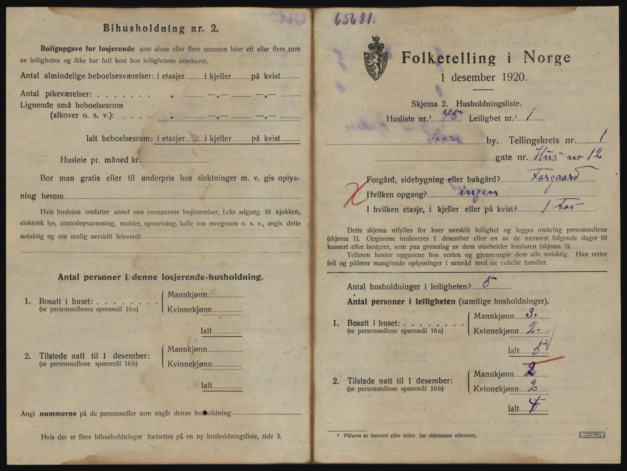 SAO, 1920 census for Son, 1920, p. 336