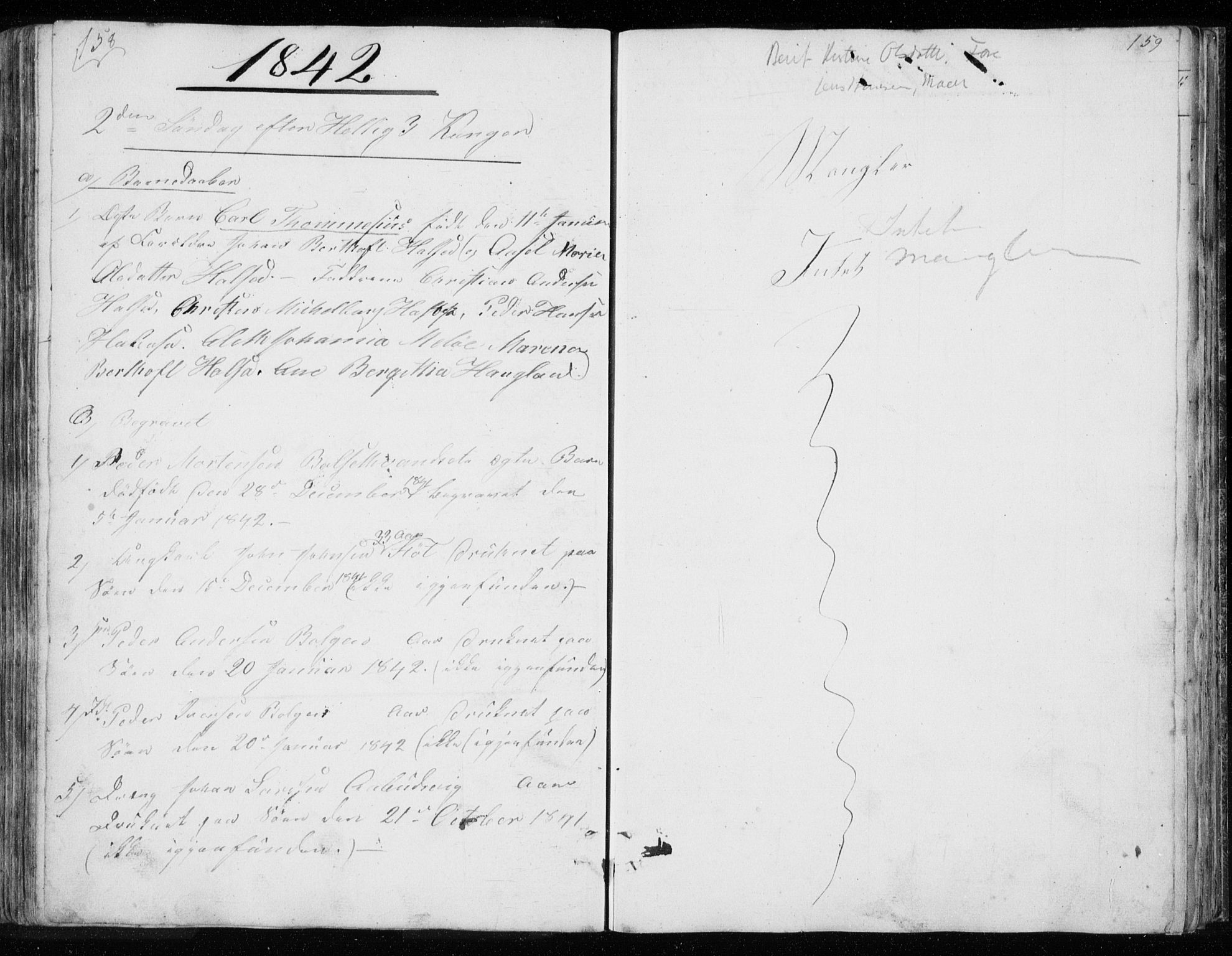 Ministerialprotokoller, klokkerbøker og fødselsregistre - Nordland, AV/SAT-A-1459/843/L0632: Parish register (copy) no. 843C01, 1833-1853, p. 158-159