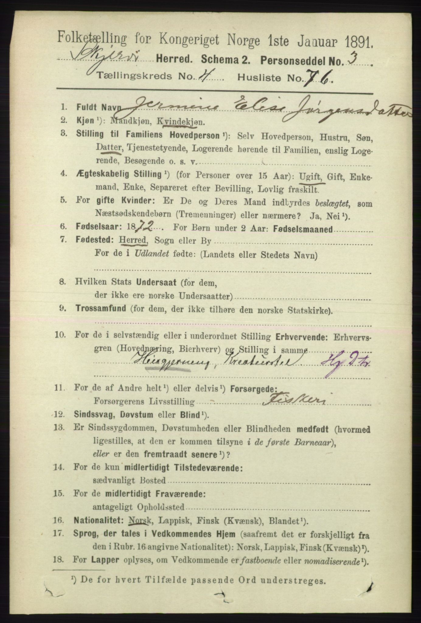 RA, 1891 census for 1941 Skjervøy, 1891, p. 2867